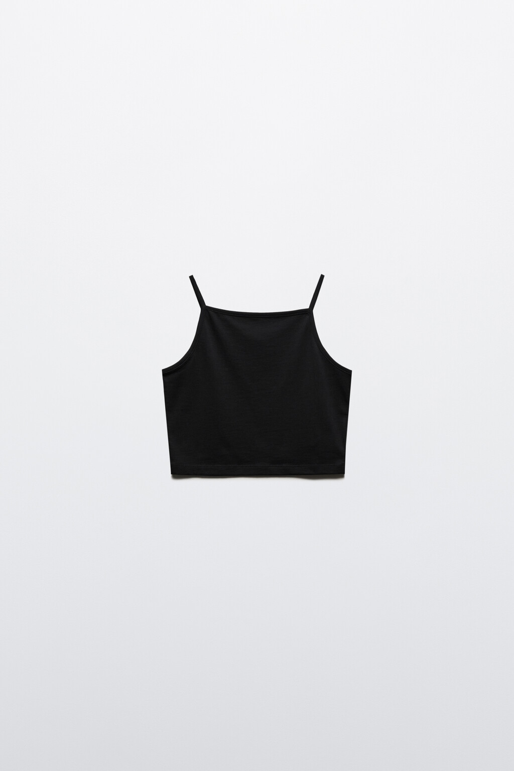 Майка-топ на тонких бретельках - цвет черный - 7