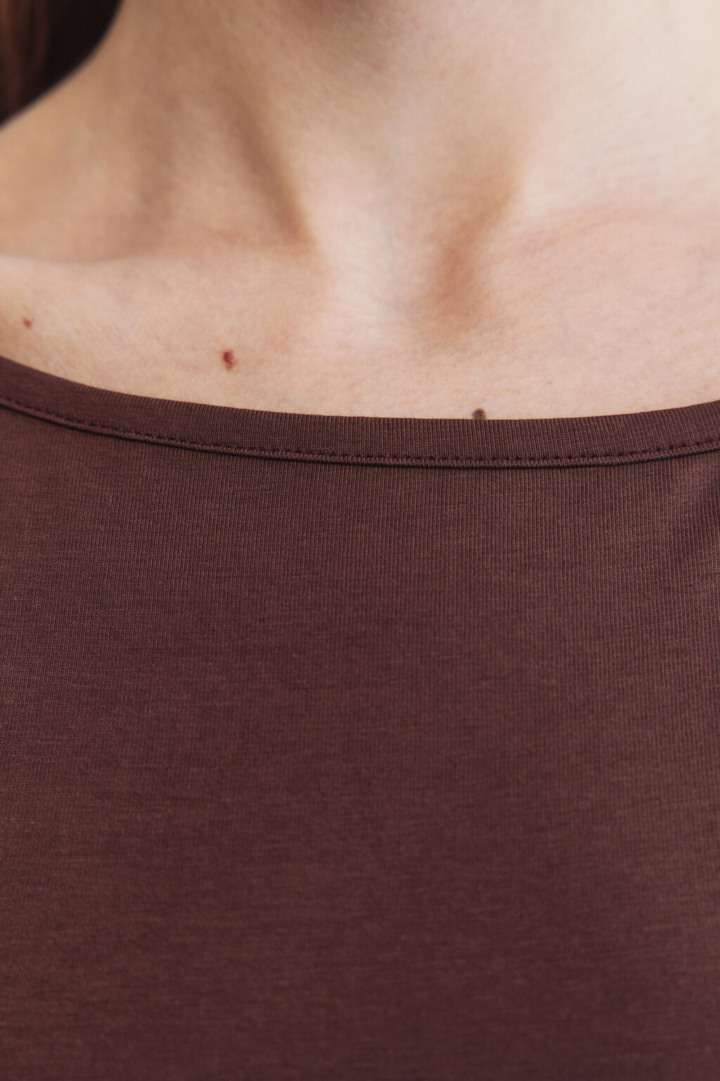 Майка-топ CROPTOP хлопковая укороченная - цвет коричневый - 6