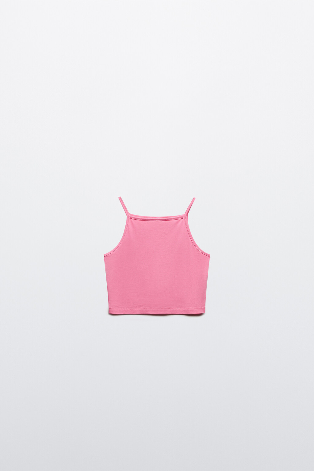 Майка-топ на тонких бретелях - цвет розовый - 7