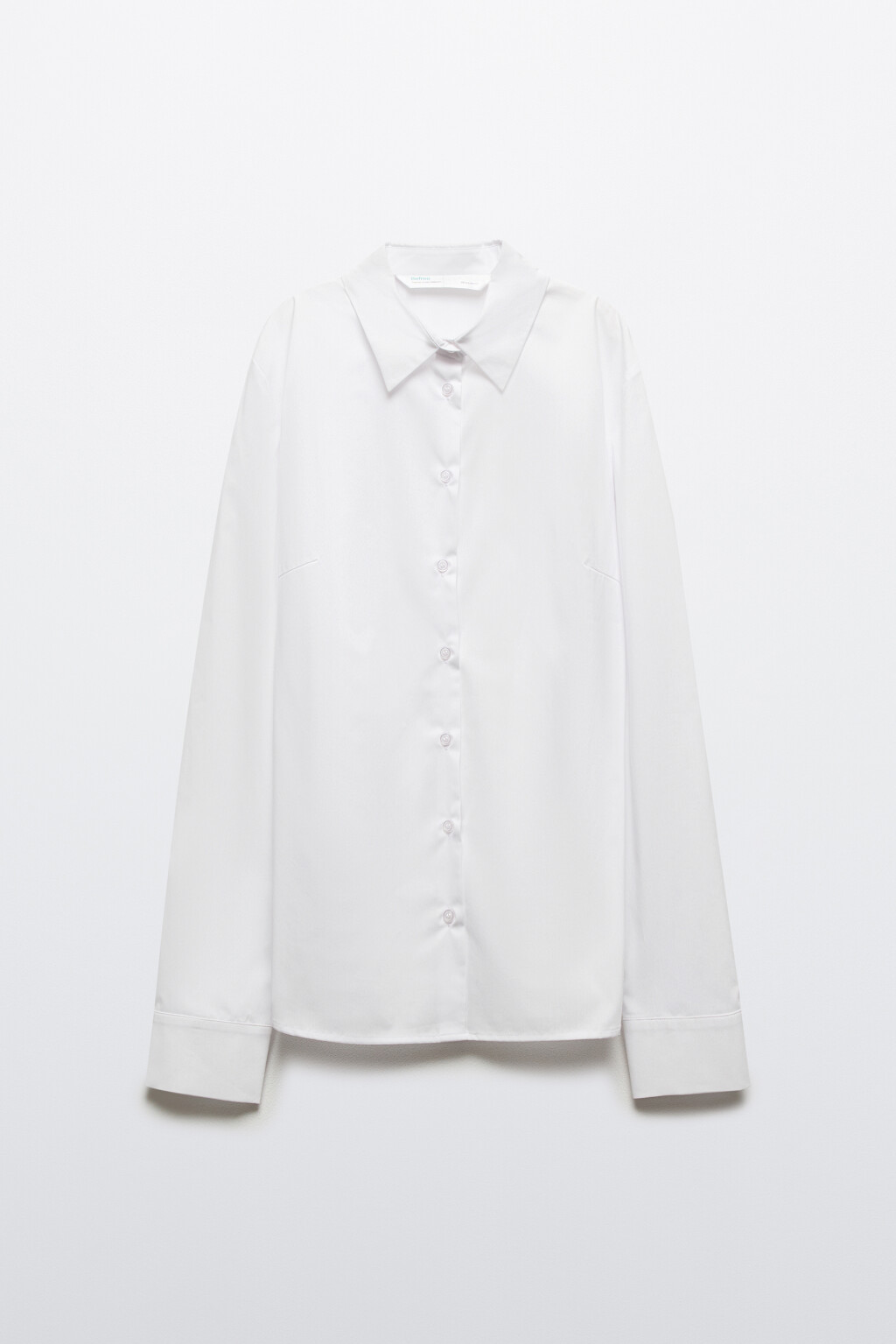 Блузка приталенная с длинными рукавами - цвет белый - 8