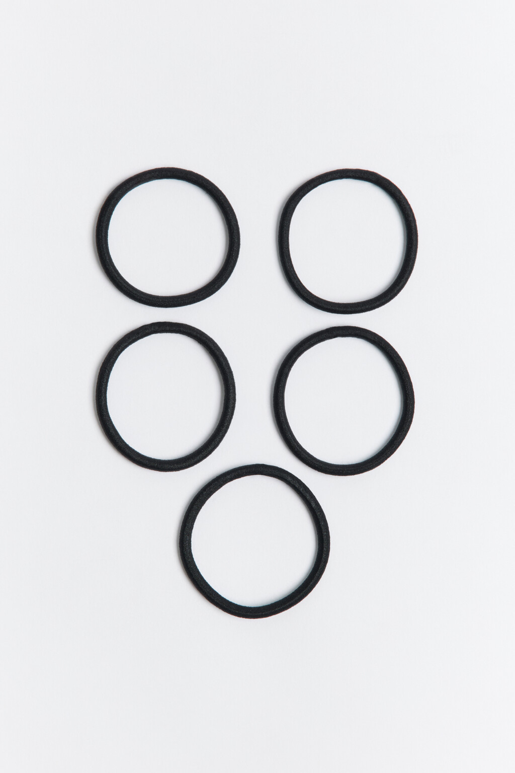 Набор резинок для волос (5 штук) - цвет черный - 1