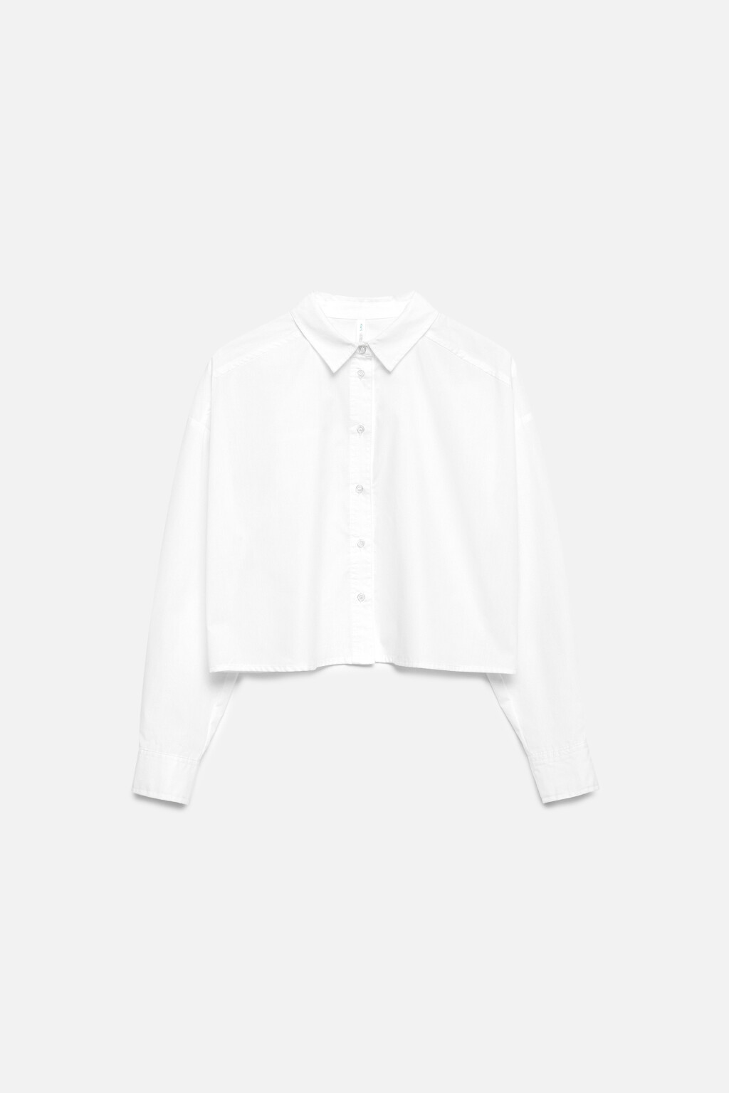 Блузка-рубашка CropShirt укороченная - цвет белый - 11