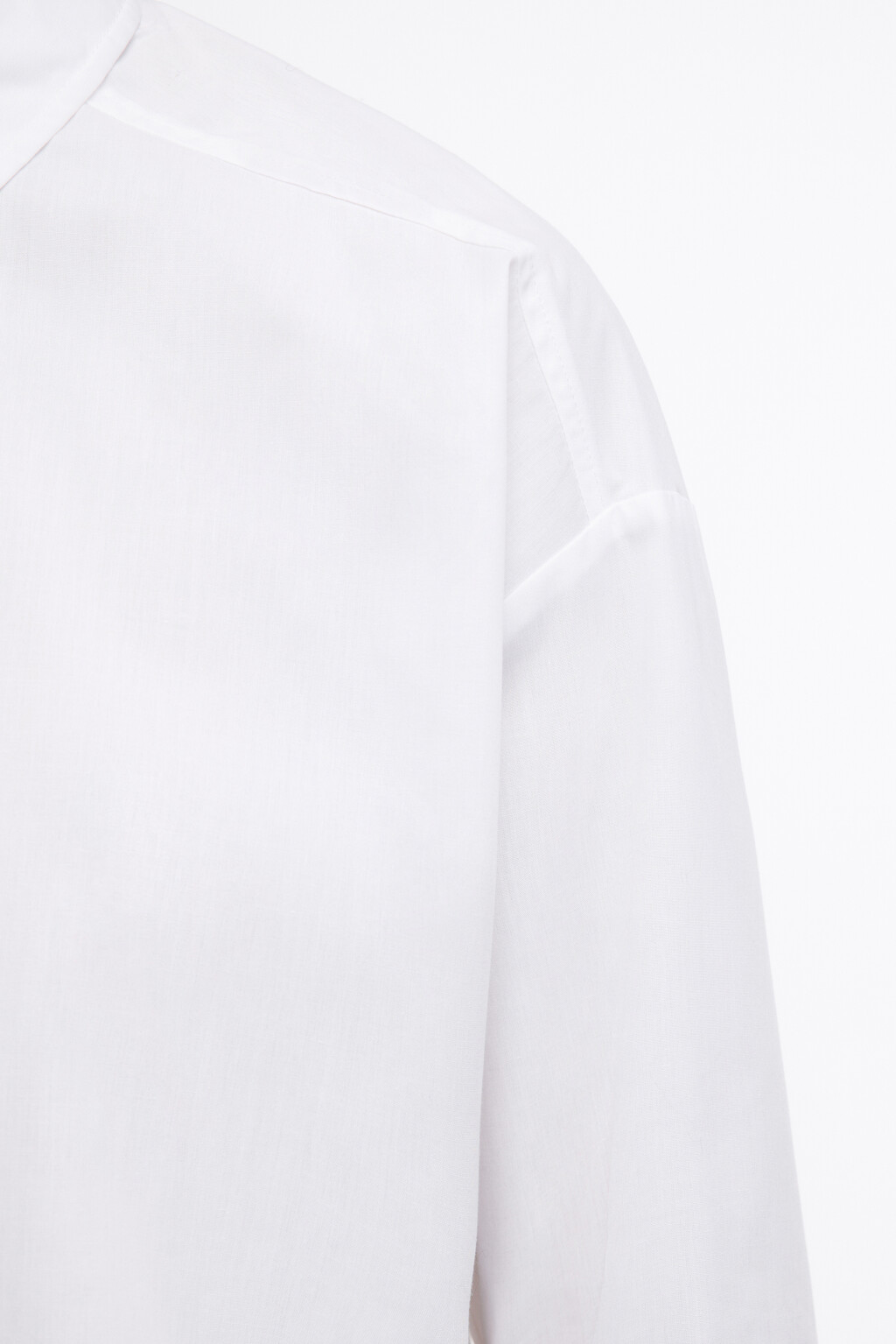 Блузка-рубашка CropShirt укороченная - цвет белый - 6