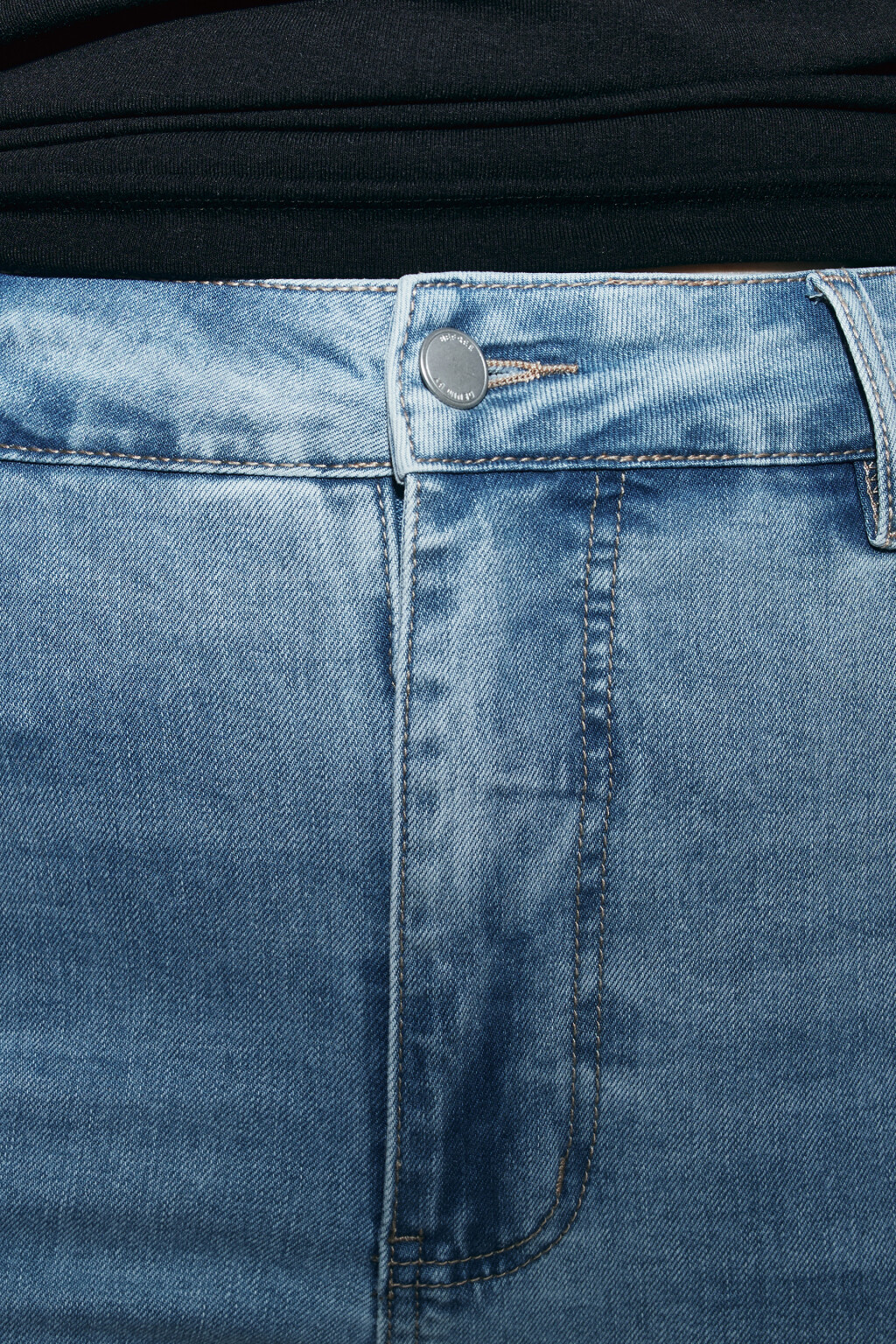 Джинсы клеш с высокой посадкой - цвет голубой - 6