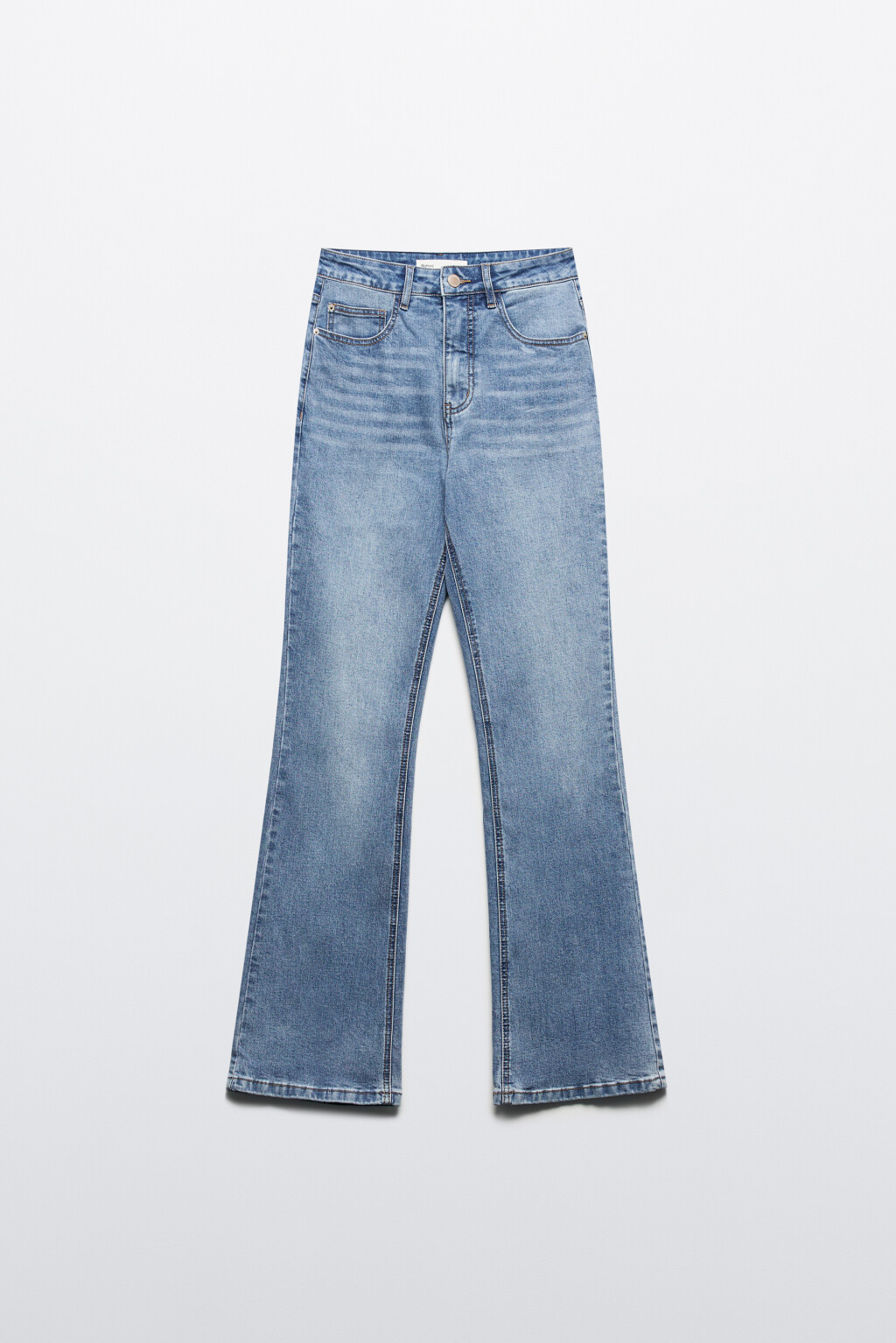 Джинсы flare расклешенные с высокой посадкой - цвет голубой - 9