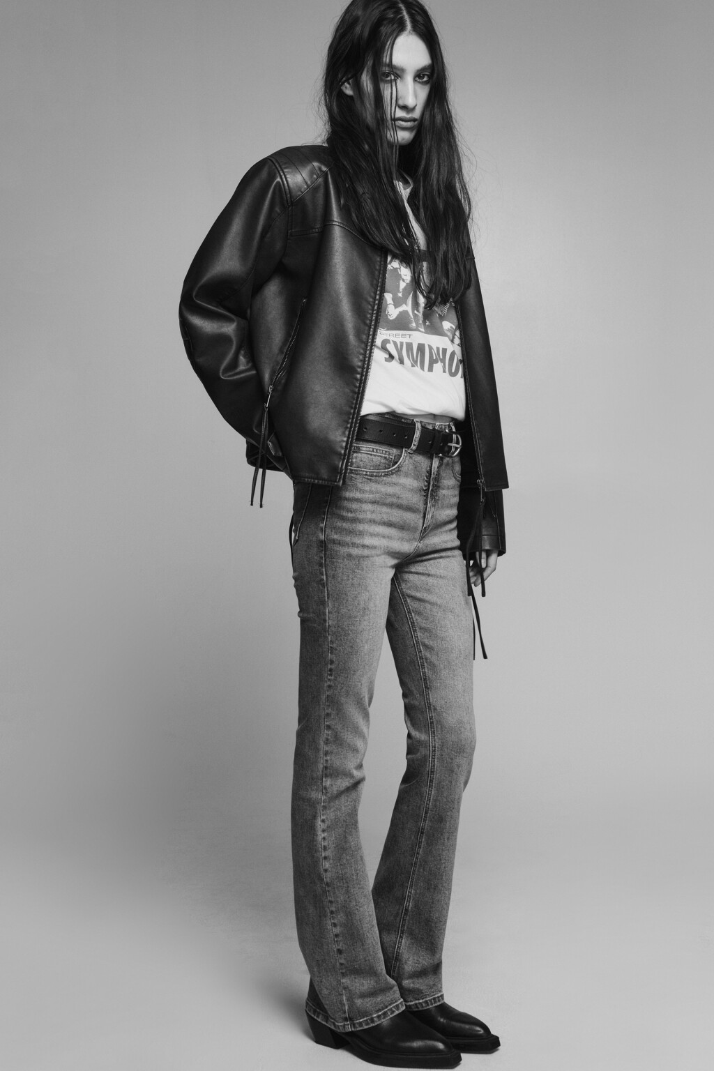 Джинсы flare расклешенные с высокой посадкой - цвет голубой - 2