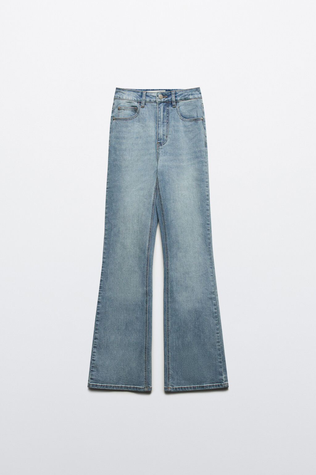 Джинсы flare расклешенные с высокой посадкой - цвет голубой - 9