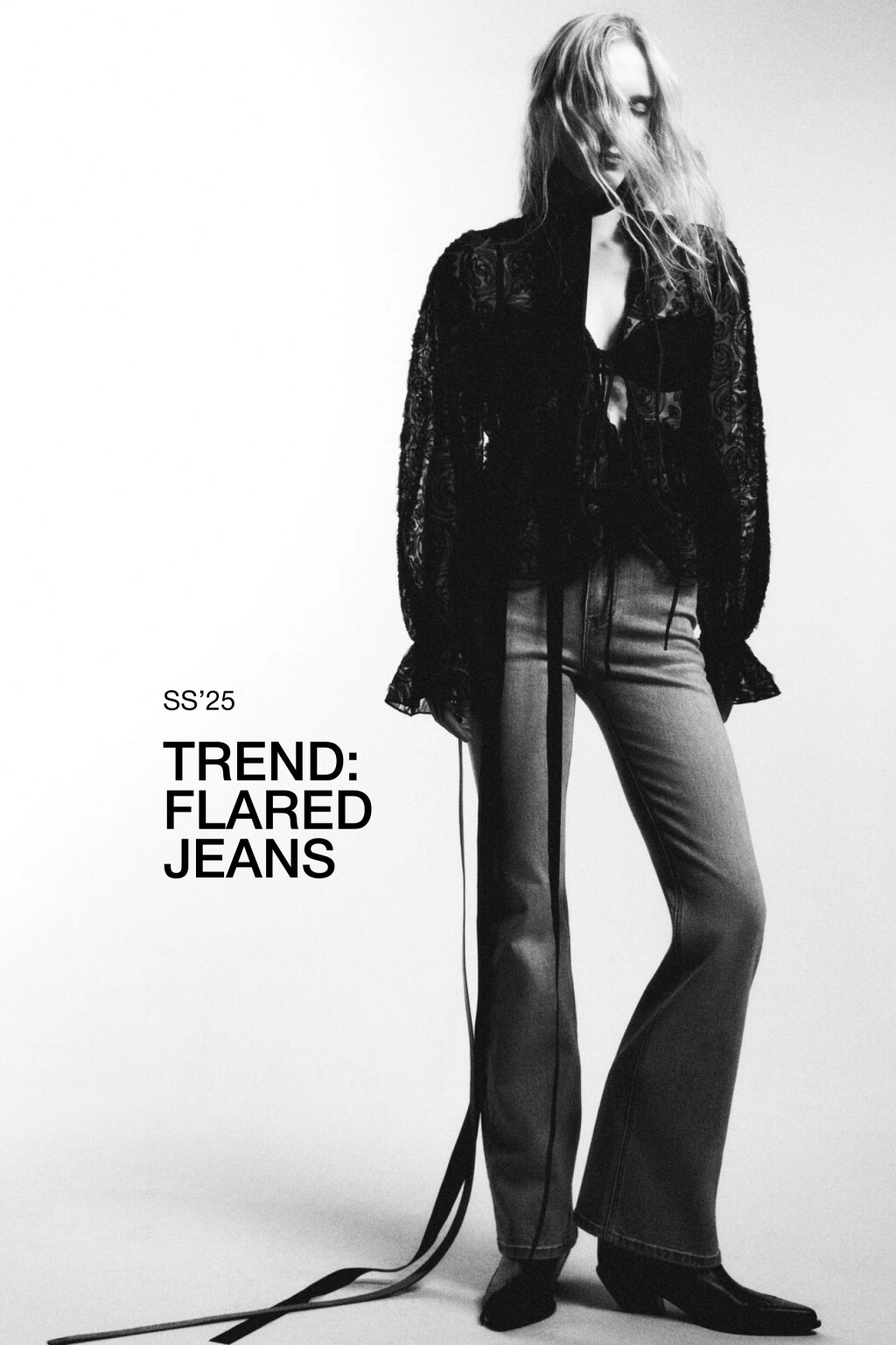 Джинсы flare расклешенные с высокой посадкой - цвет голубой - 6