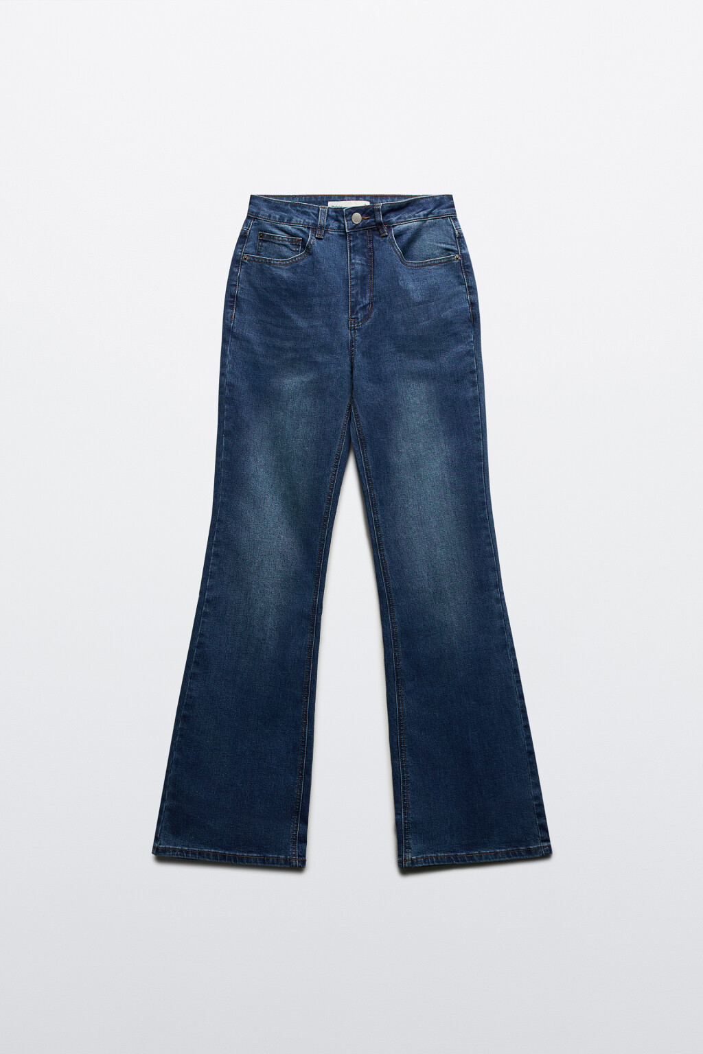 Джинсы клеш с высокой посадкой - цвет голубой - 7