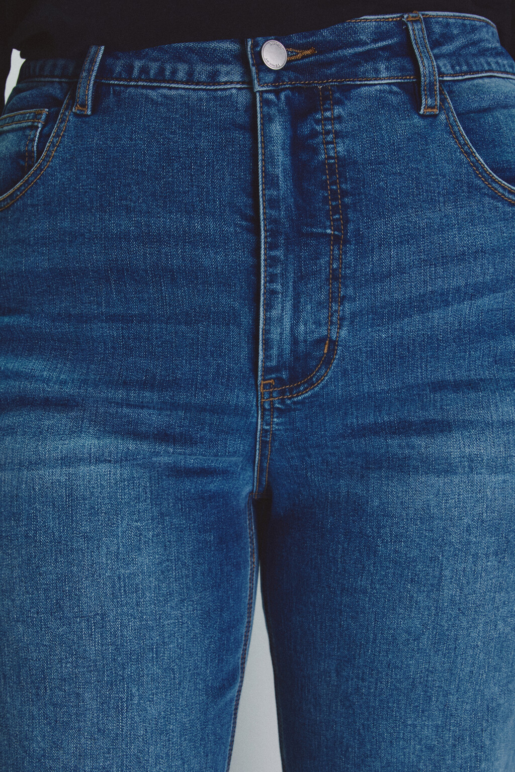 Джинсы клеш с высокой посадкой - цвет голубой - 5