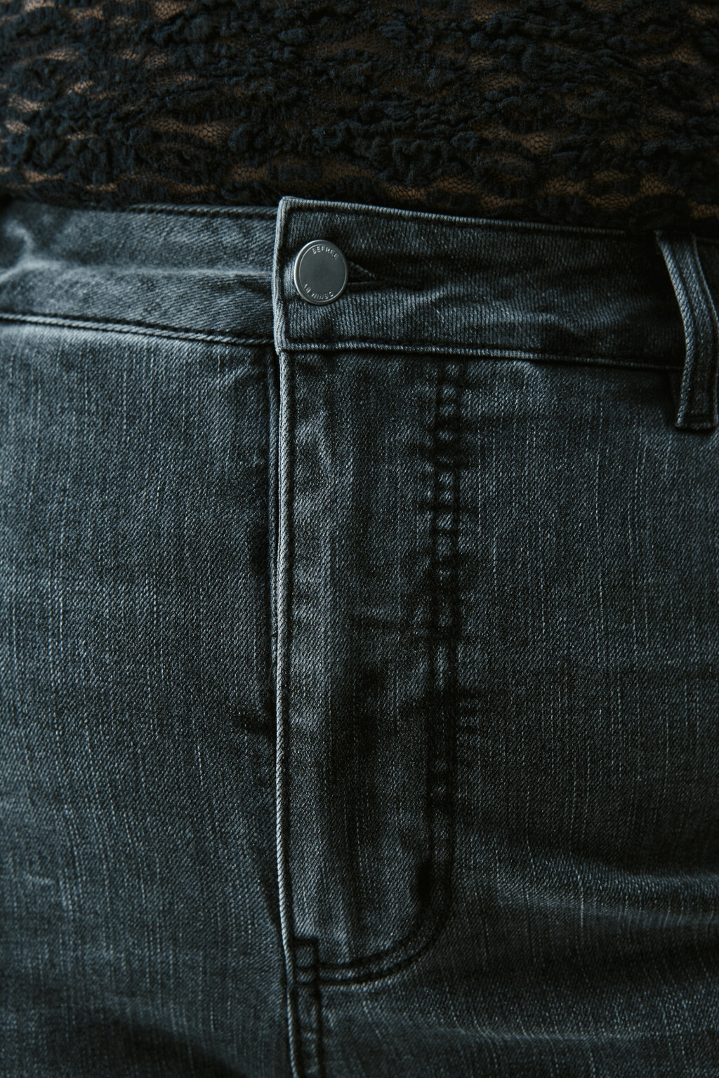 Джинсы клеш с высокой посадкой - цвет серый - 5