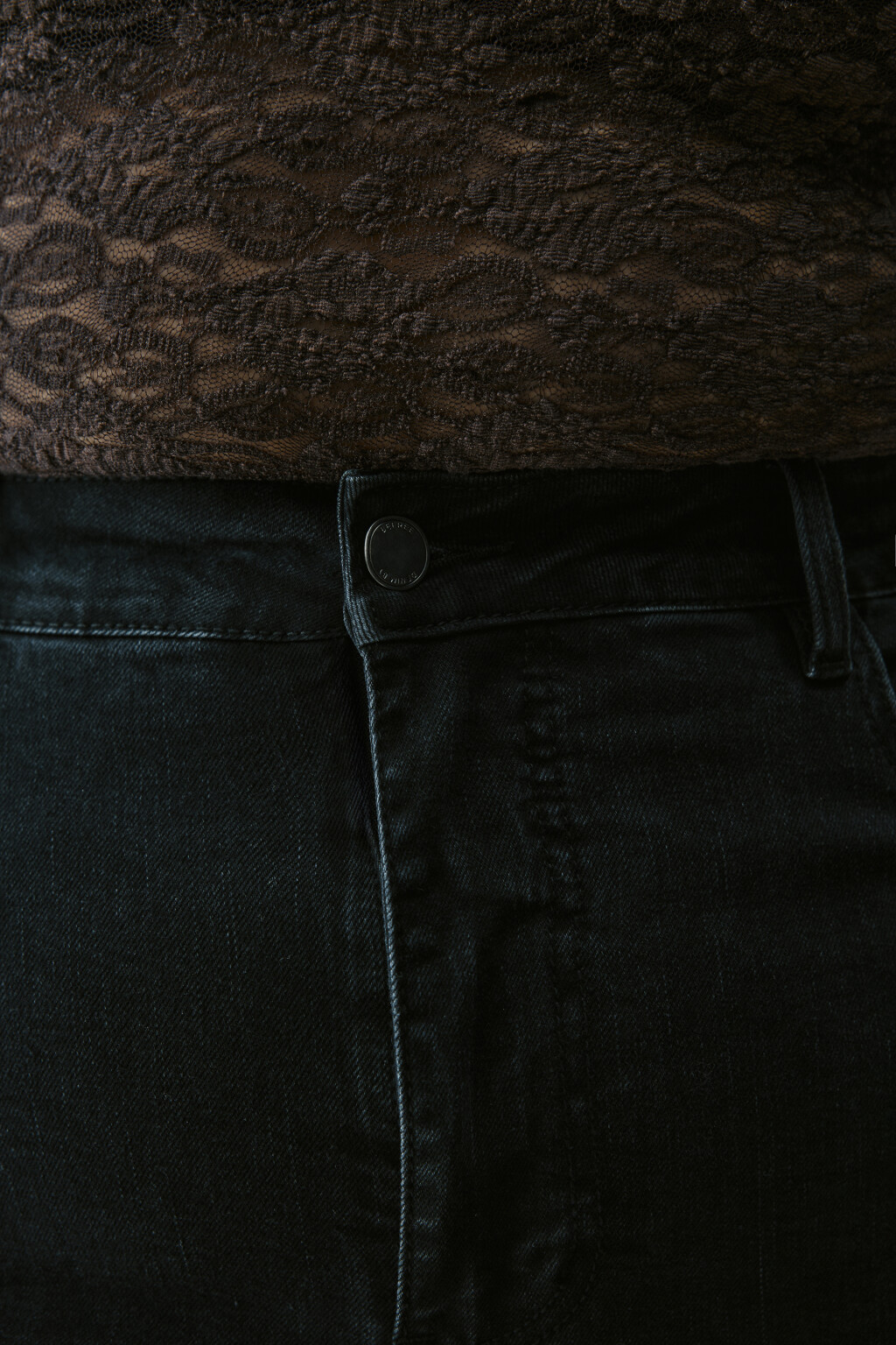 Джинсы клеш с высокой посадкой - цвет черный - 5