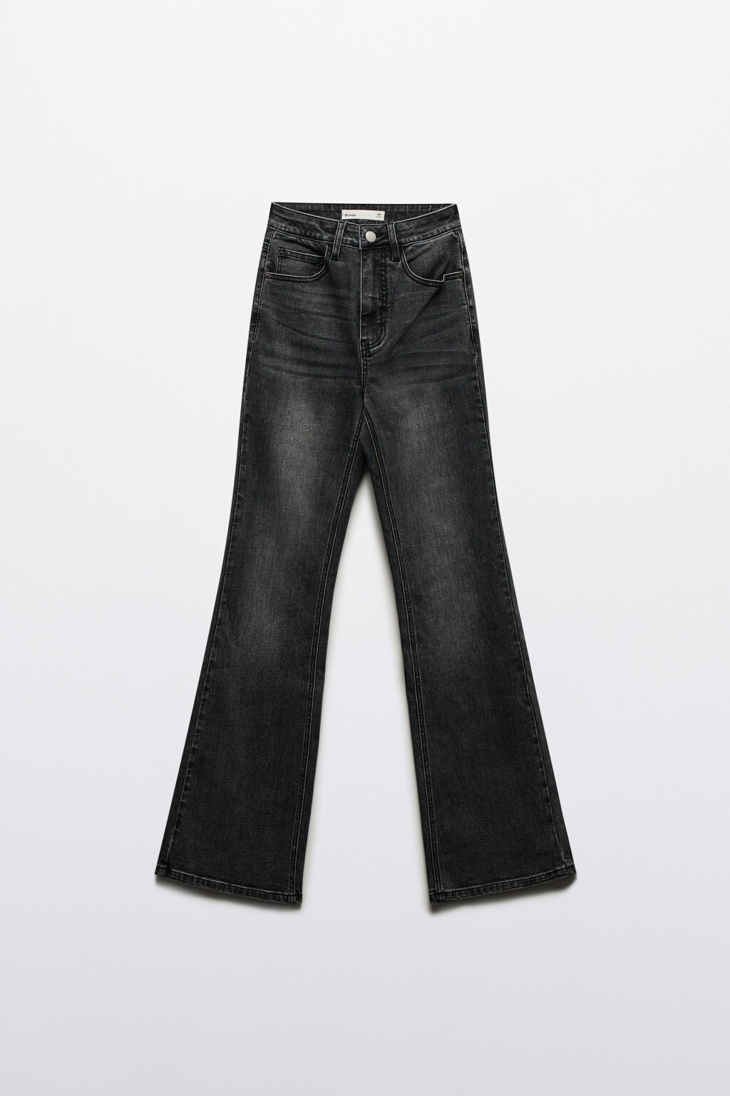 Джинсы клеш с высокой посадкой - цвет серый - 7