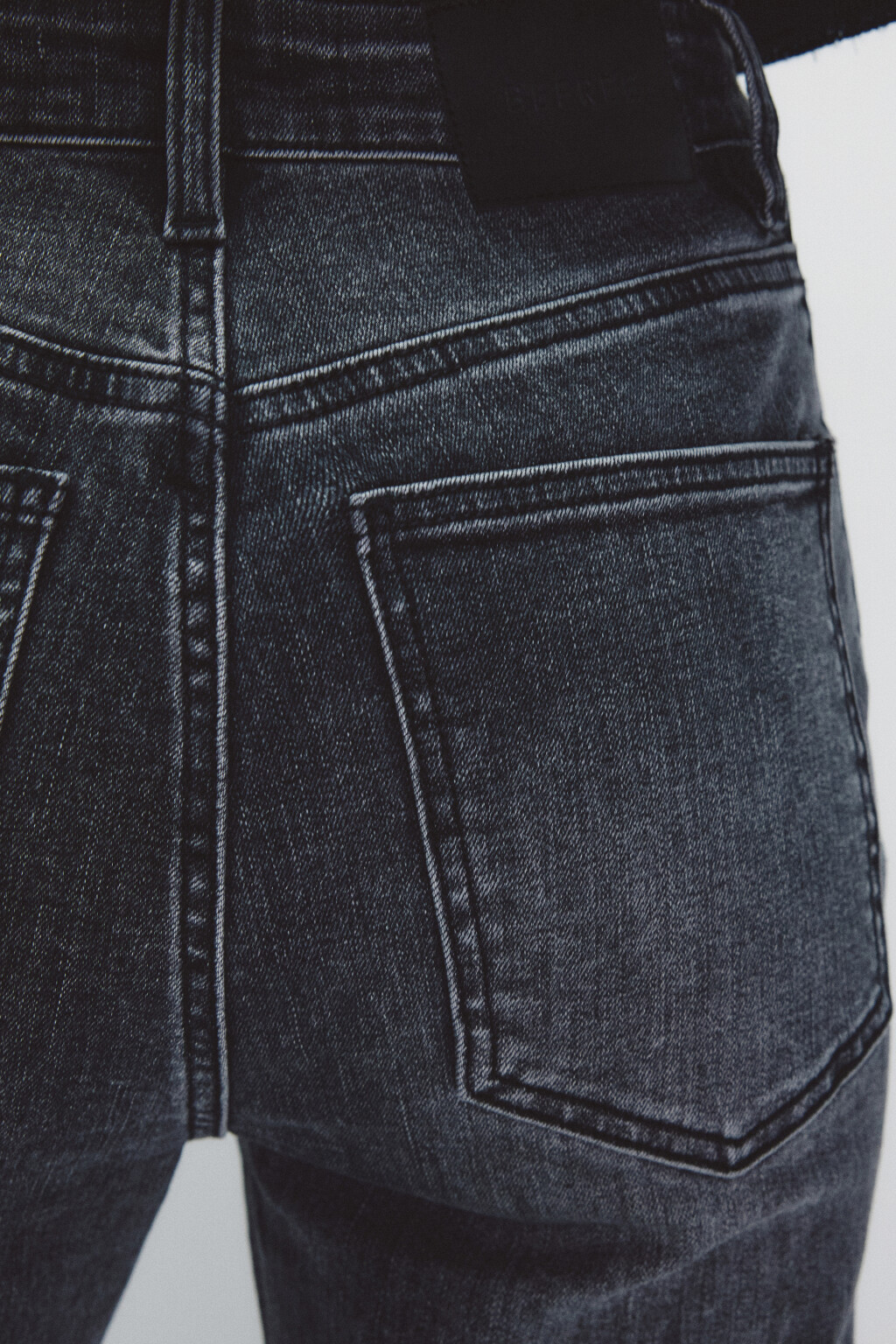 Джинсы клеш с высокой посадкой - цвет серый - 6