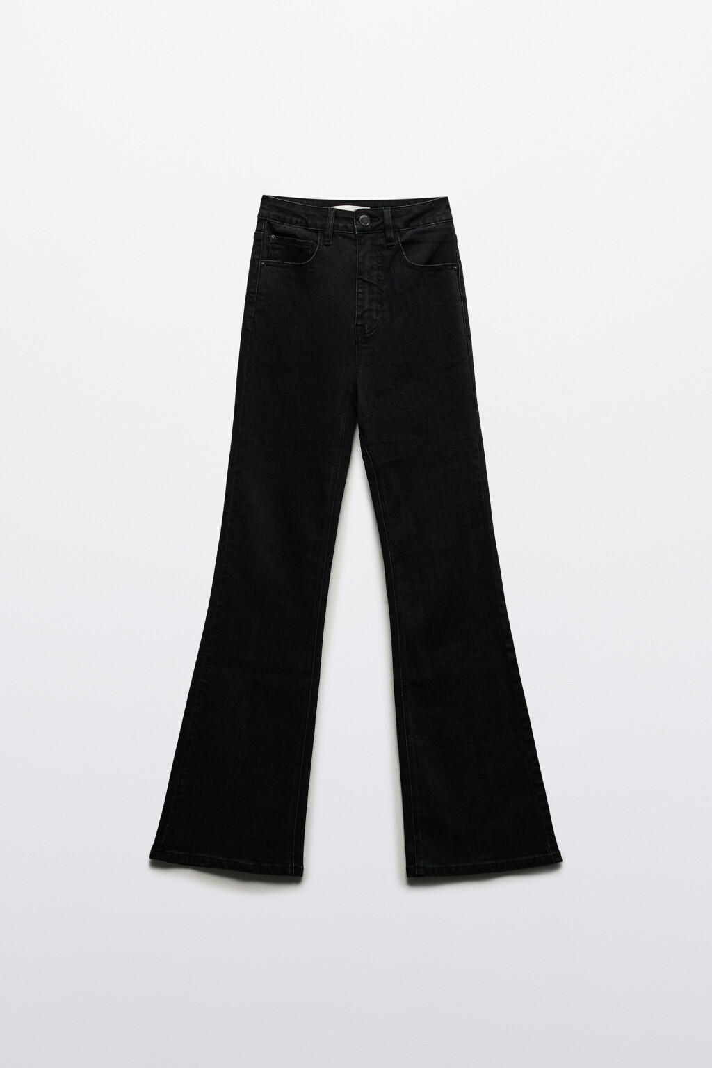 Джинсы клеш с высокой посадкой - цвет черный - 7