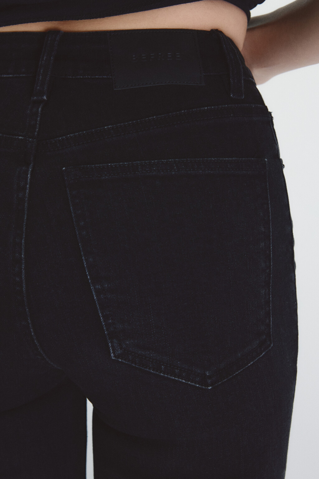 Джинсы клеш с высокой посадкой - цвет черный - 6