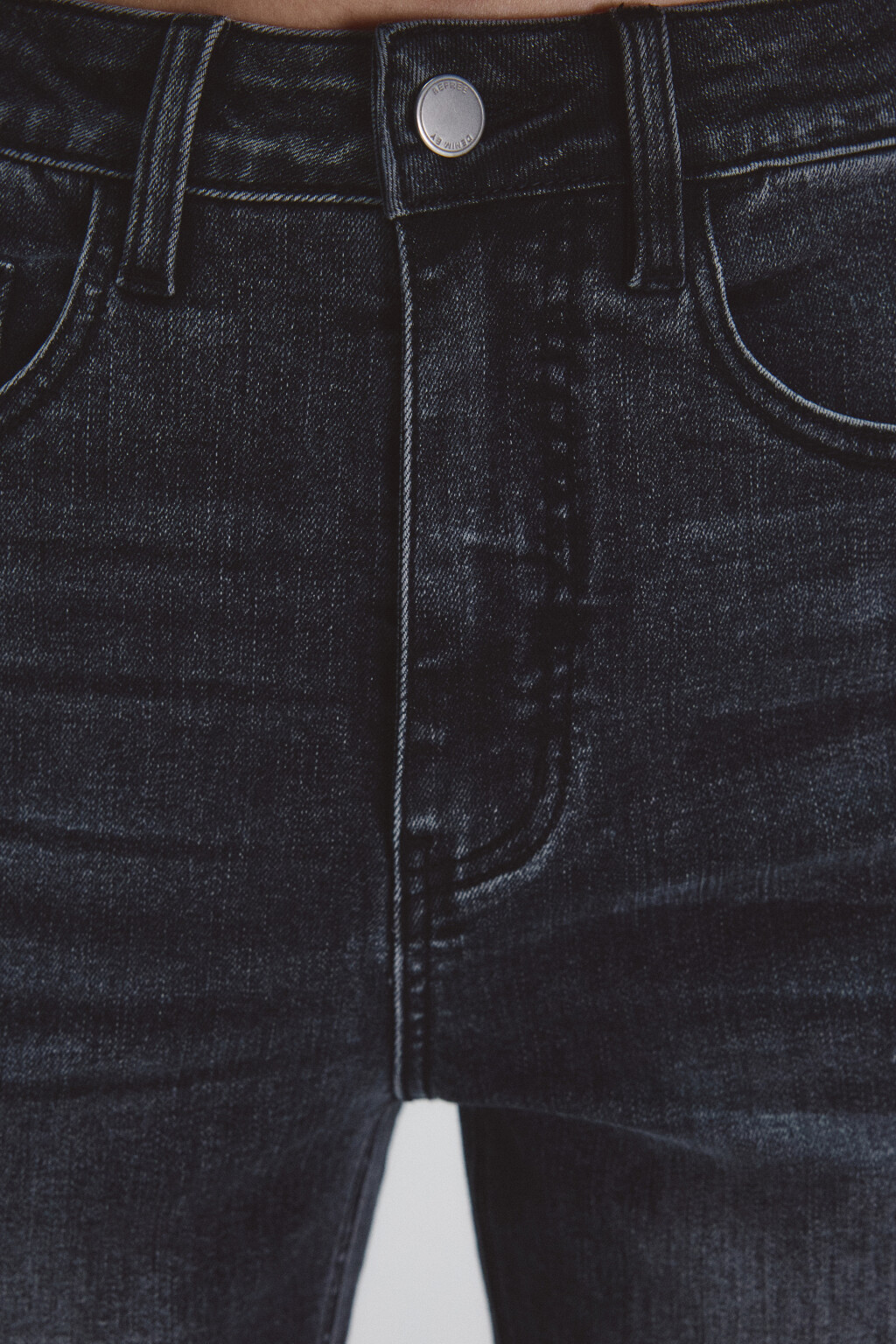 Джинсы клеш с высокой посадкой - цвет серый - 4