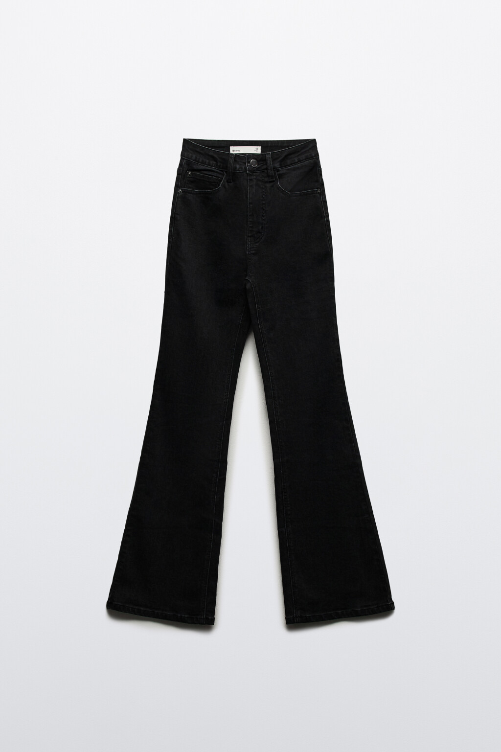 Джинсы клеш с высокой посадкой - цвет черный - 6