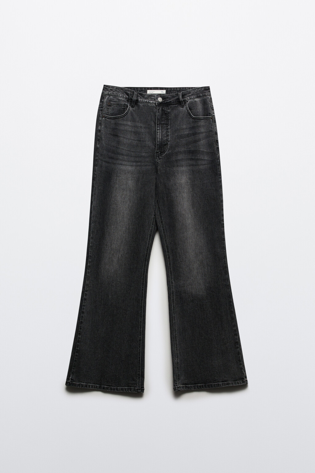 Джинсы клеш с высокой посадкой - цвет серый - 7