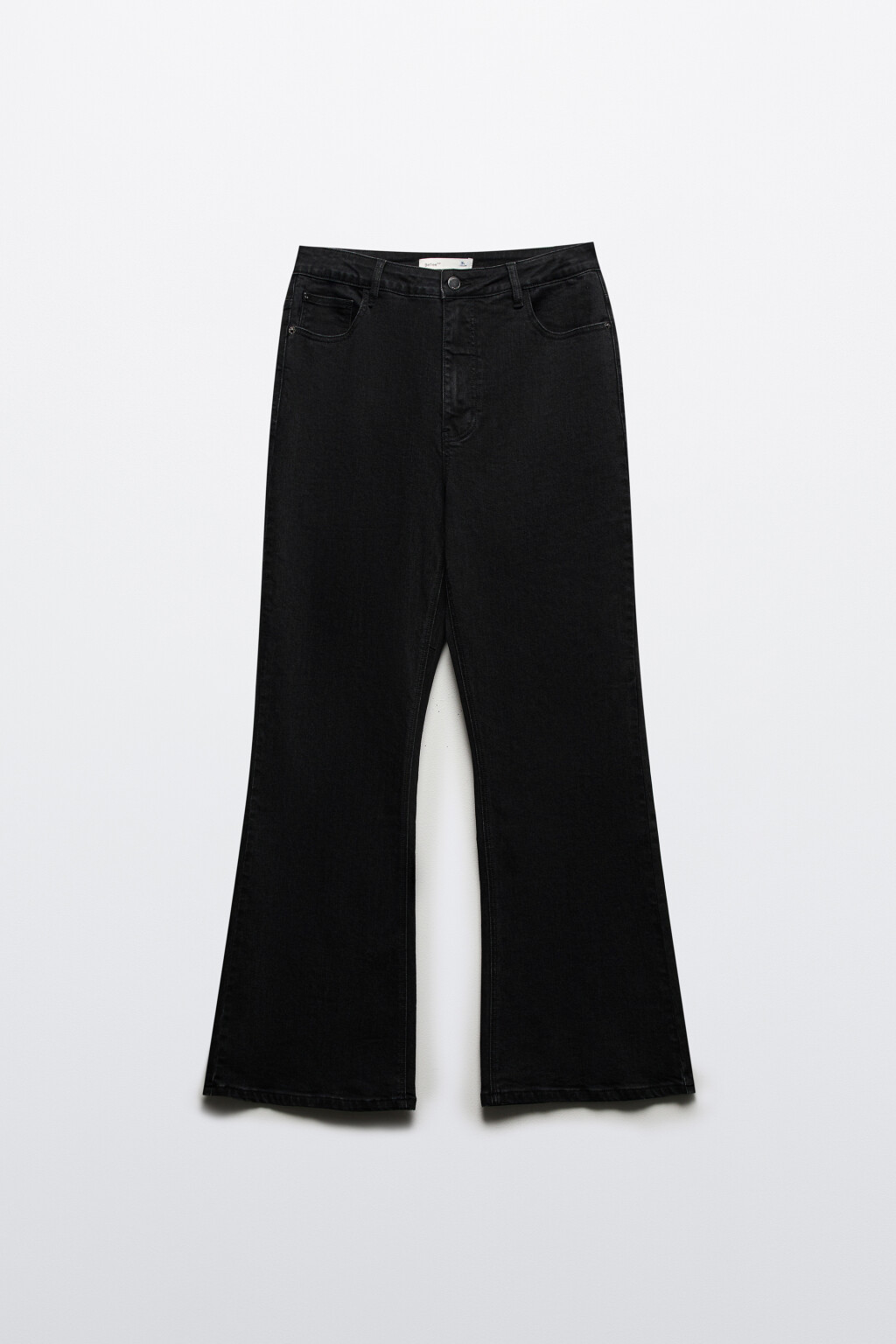 Джинсы клеш с высокой посадкой - цвет черный - 8