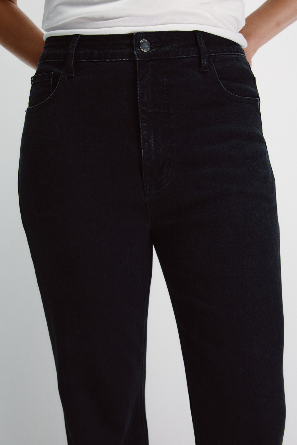 Джинсы клеш с высокой посадкой - цвет черный - 6