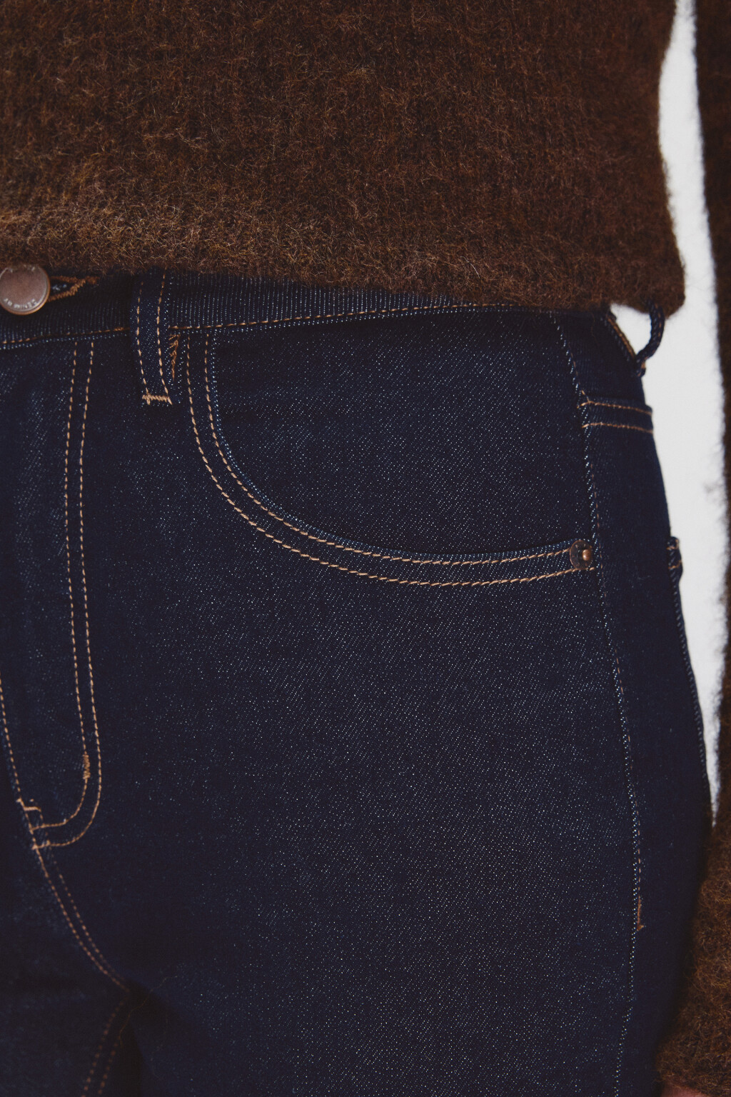 Джинсы клеш с высокой посадкой - цвет синий - 6