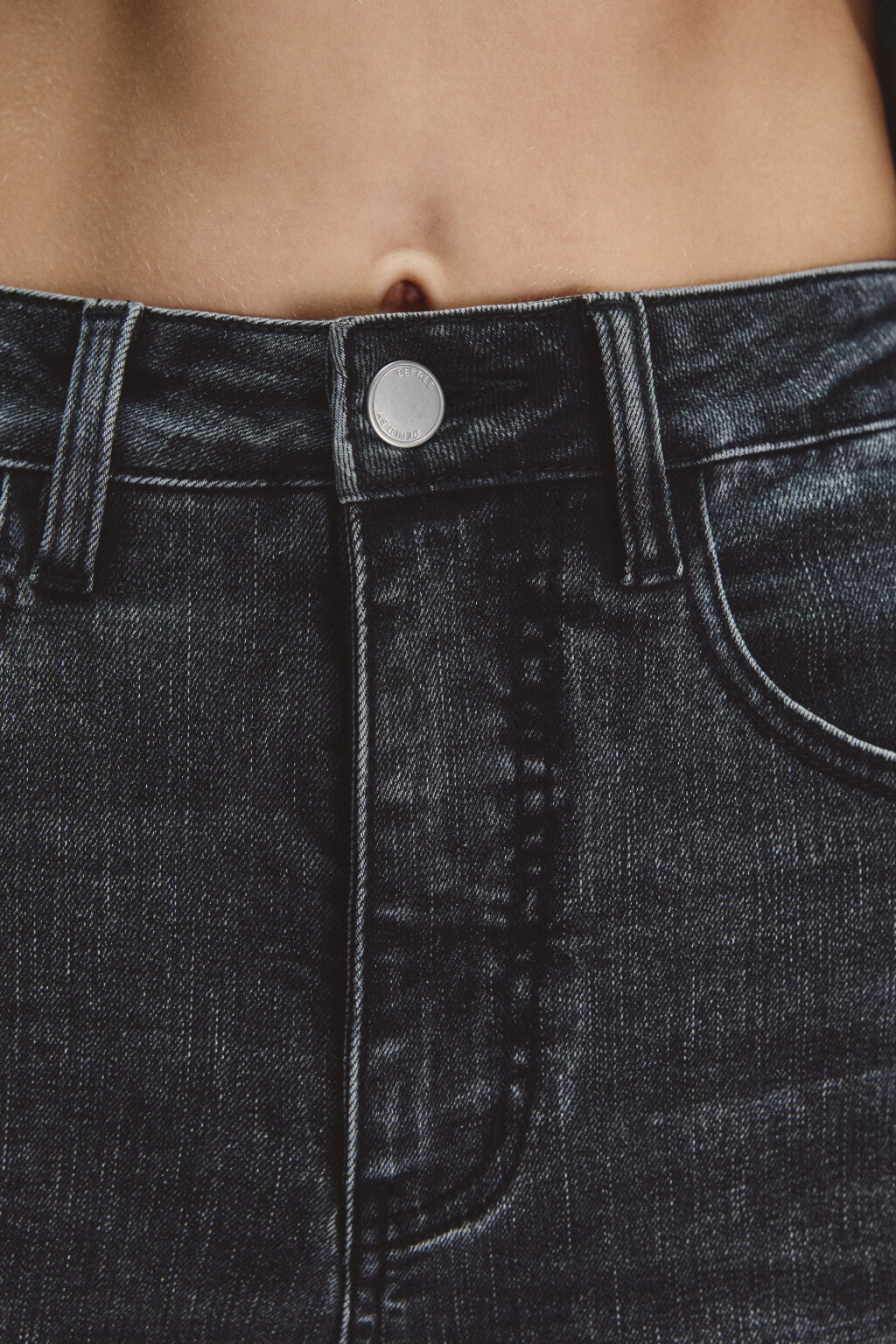 Джинсы клеш с высокой посадкой - цвет серый - 4