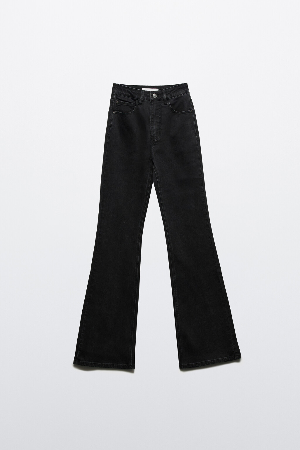 Джинсы клеш с высокой посадкой - цвет черный - 6