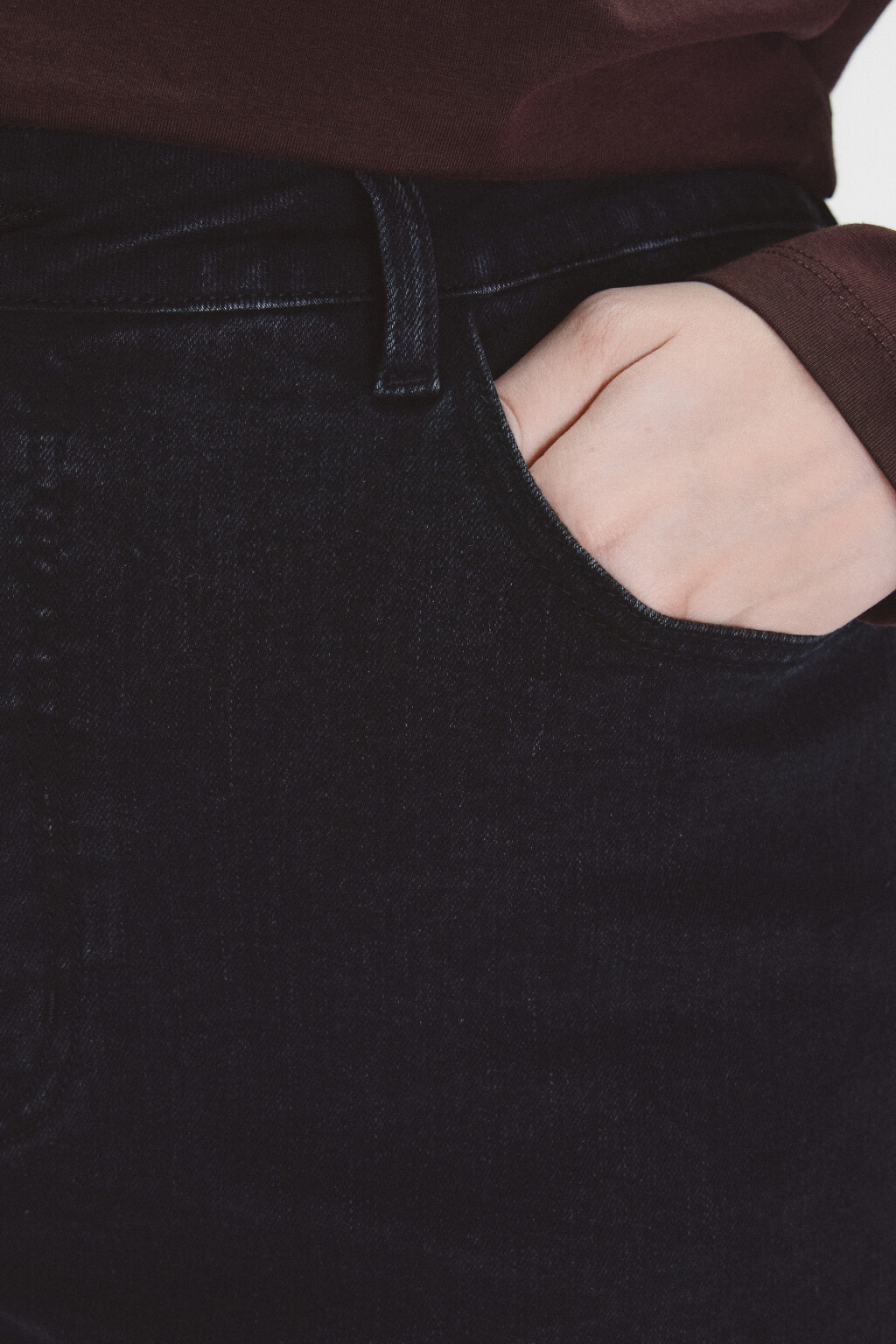 Джинсы клеш с высокой посадкой - цвет черный - 5