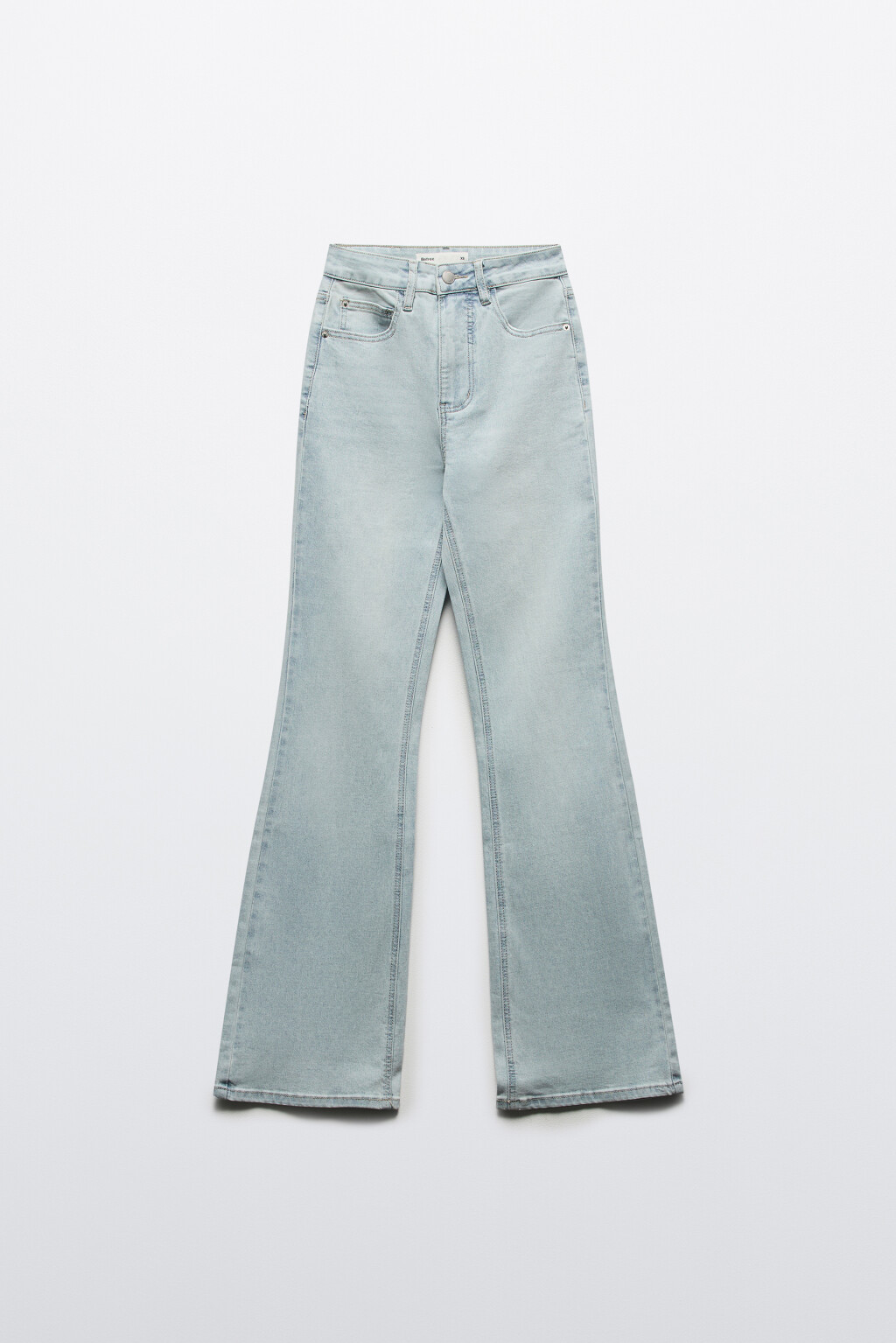 Джинсы клеш с высокой посадкой - цвет голубой - 8