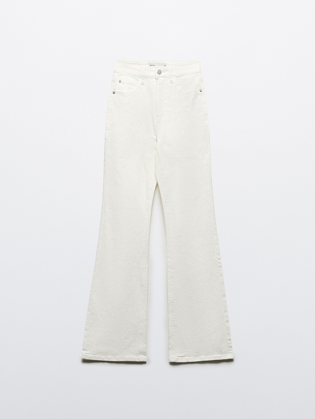 Джинсы клеш с высокой посадкой - цвет белый - 7