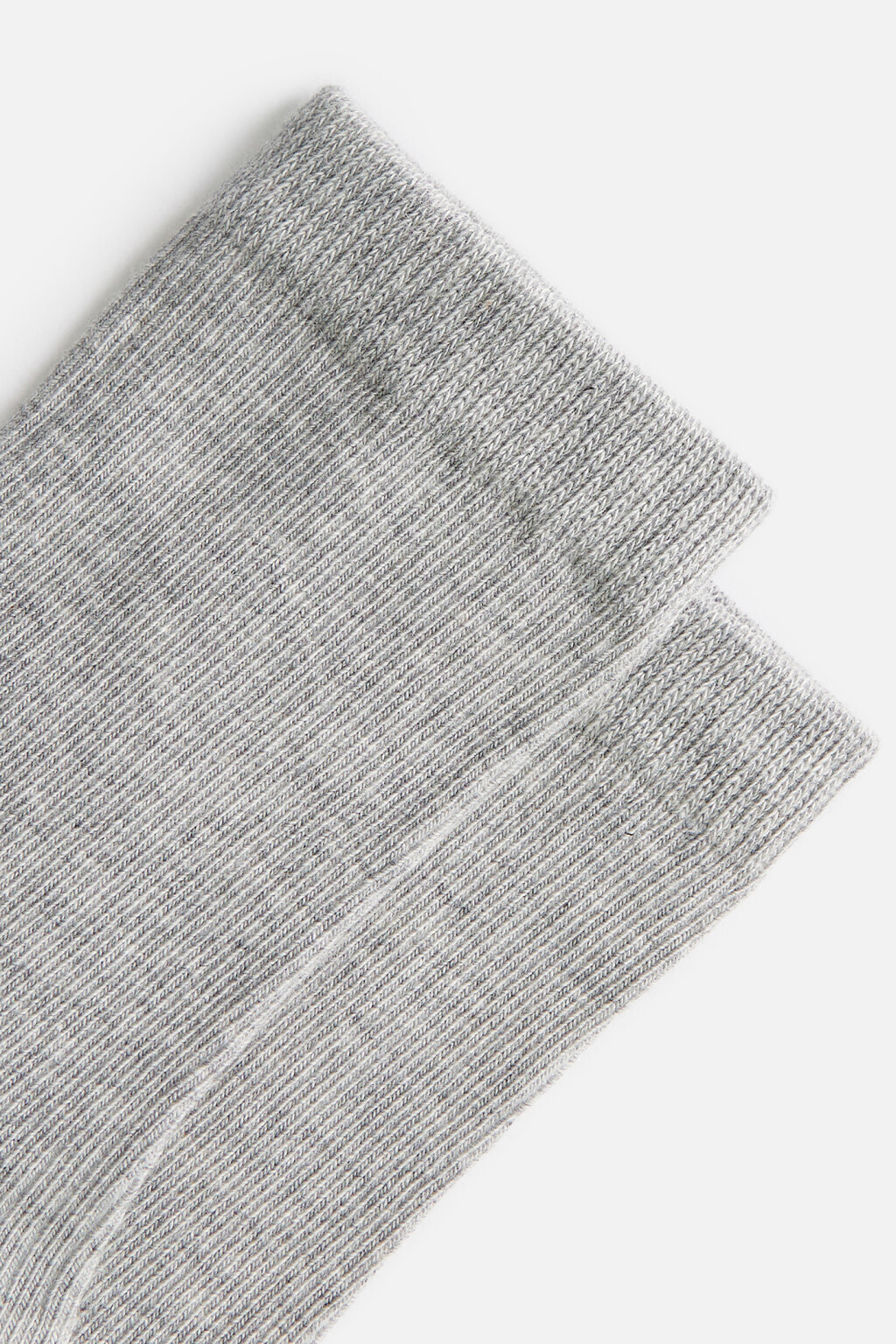 Носки высокие базовые в рубчик - цвет серый - 2