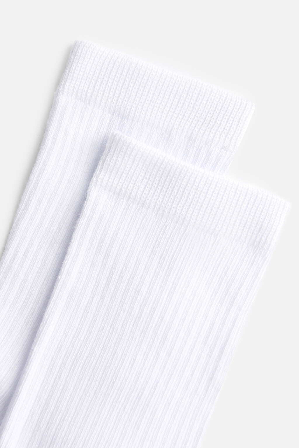 Носки высокие хлопковые базовые - цвет белый - 2