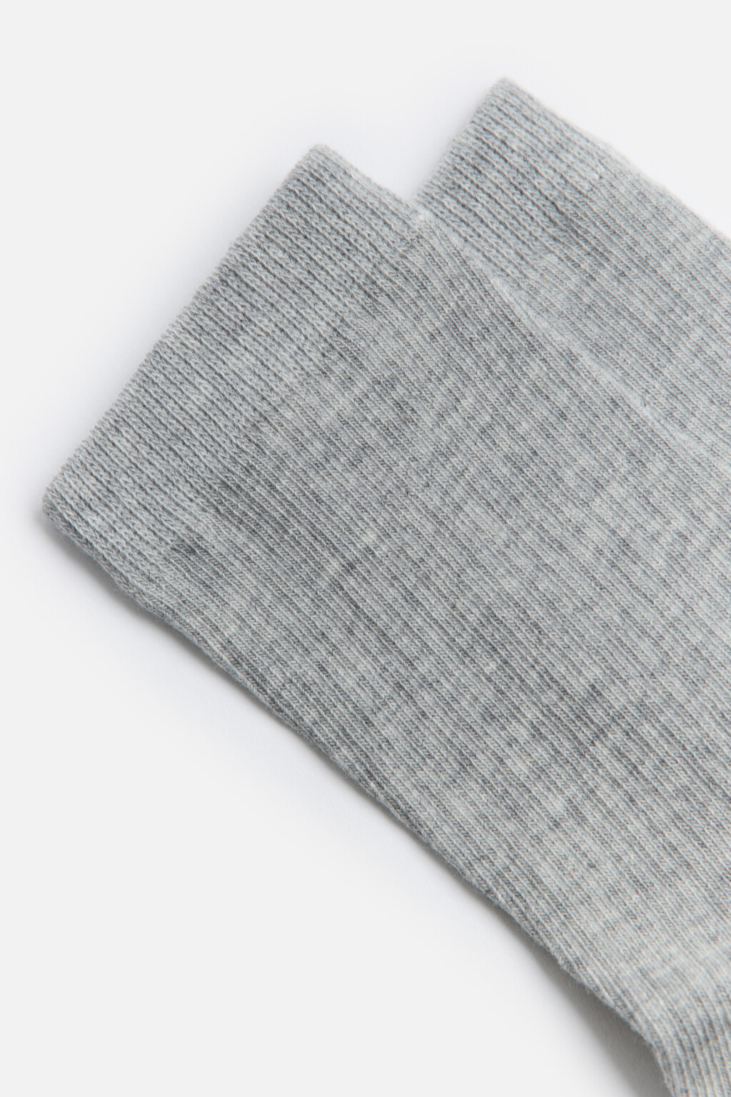 Носки высокие базовые в рубчик - цвет серый - 2