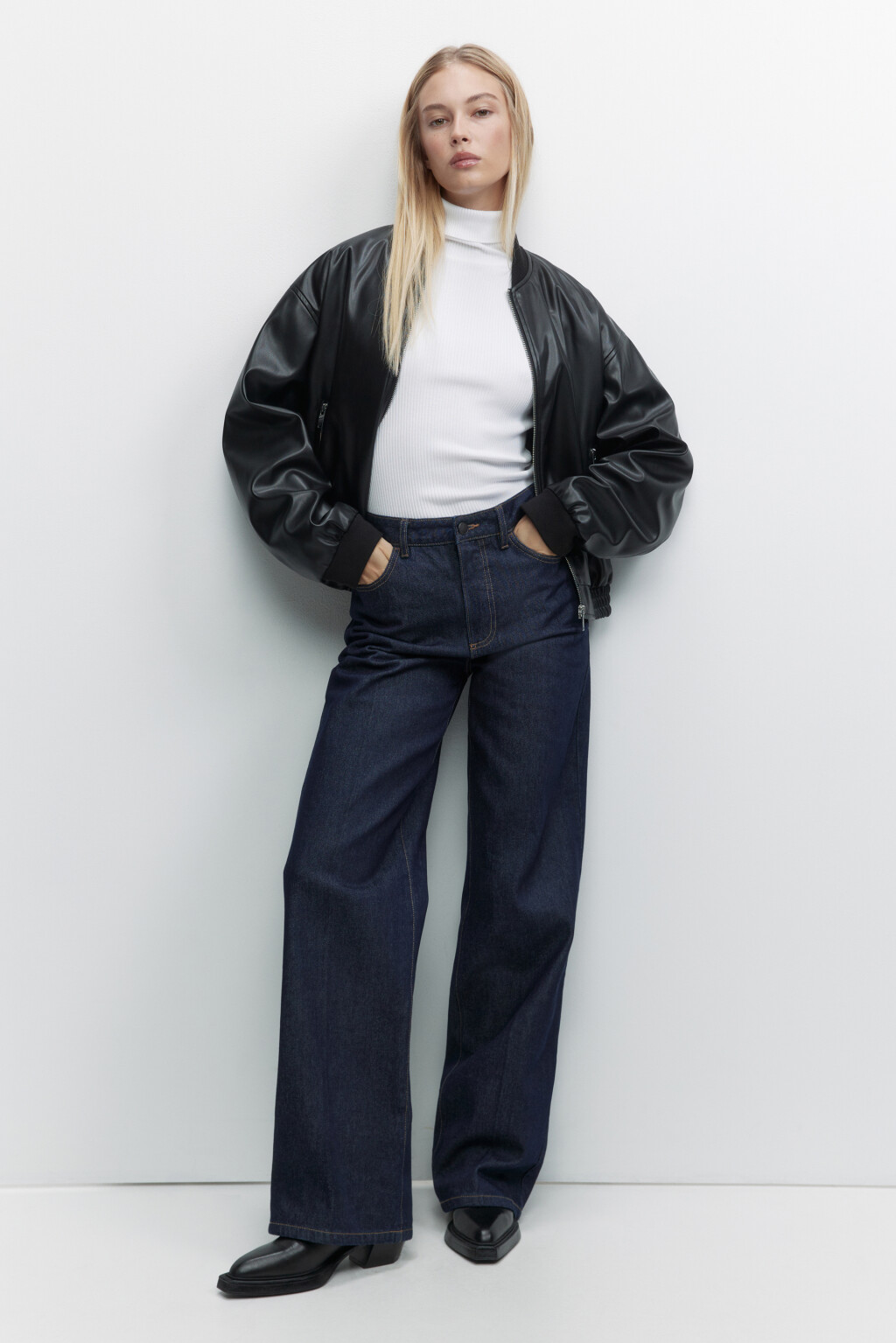 Водолазка GINA вискозная с рукавами реглан - цвет молочный - 5