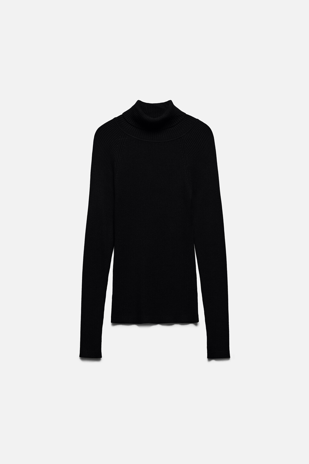 Водолазка GINA вискозная тонкой вязки - цвет черный - 8