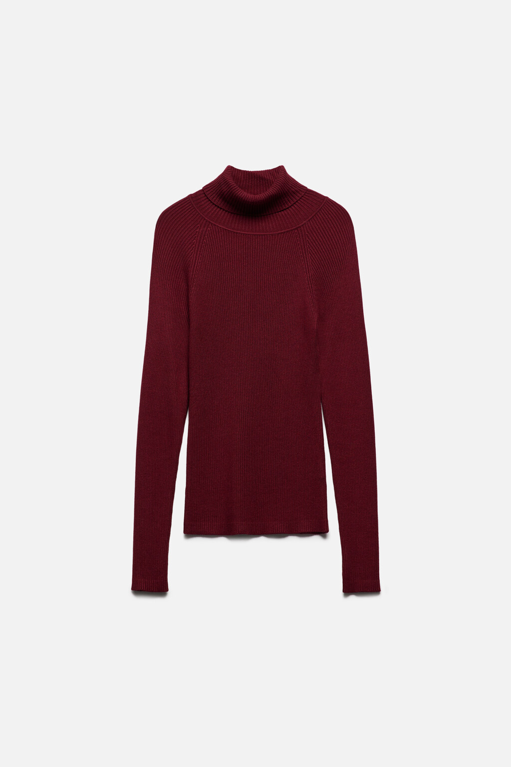 Водолазка GINA вискозная тонкой вязки - цвет бордовый - 8