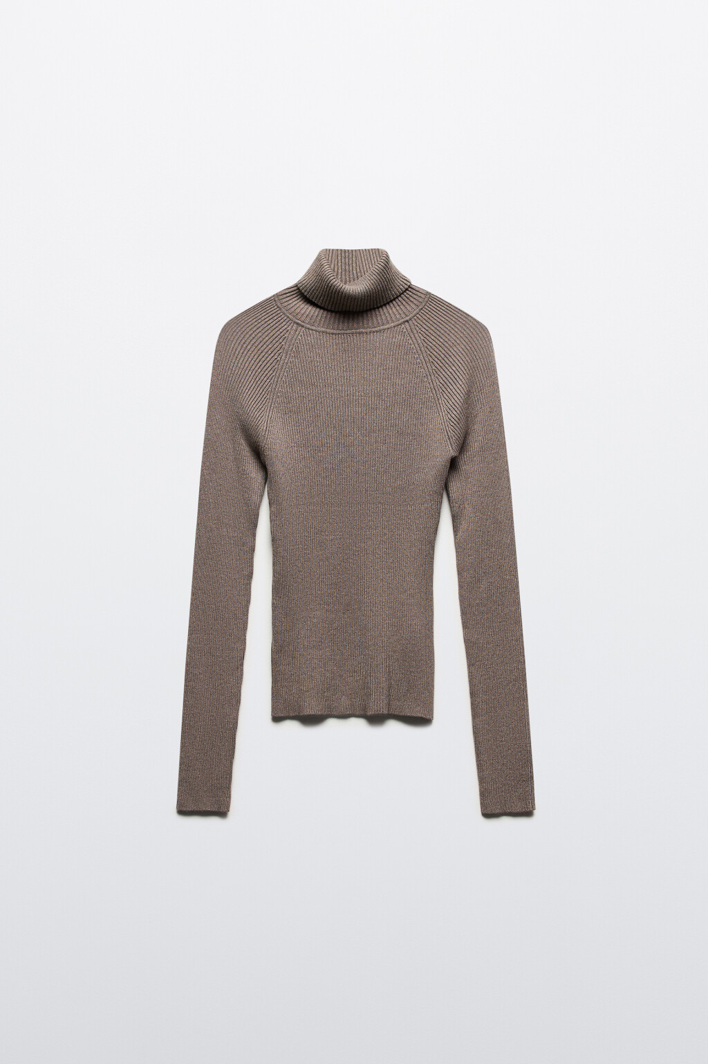 Водолазка GINA вискозная в рубчик - цвет бежевый - 9