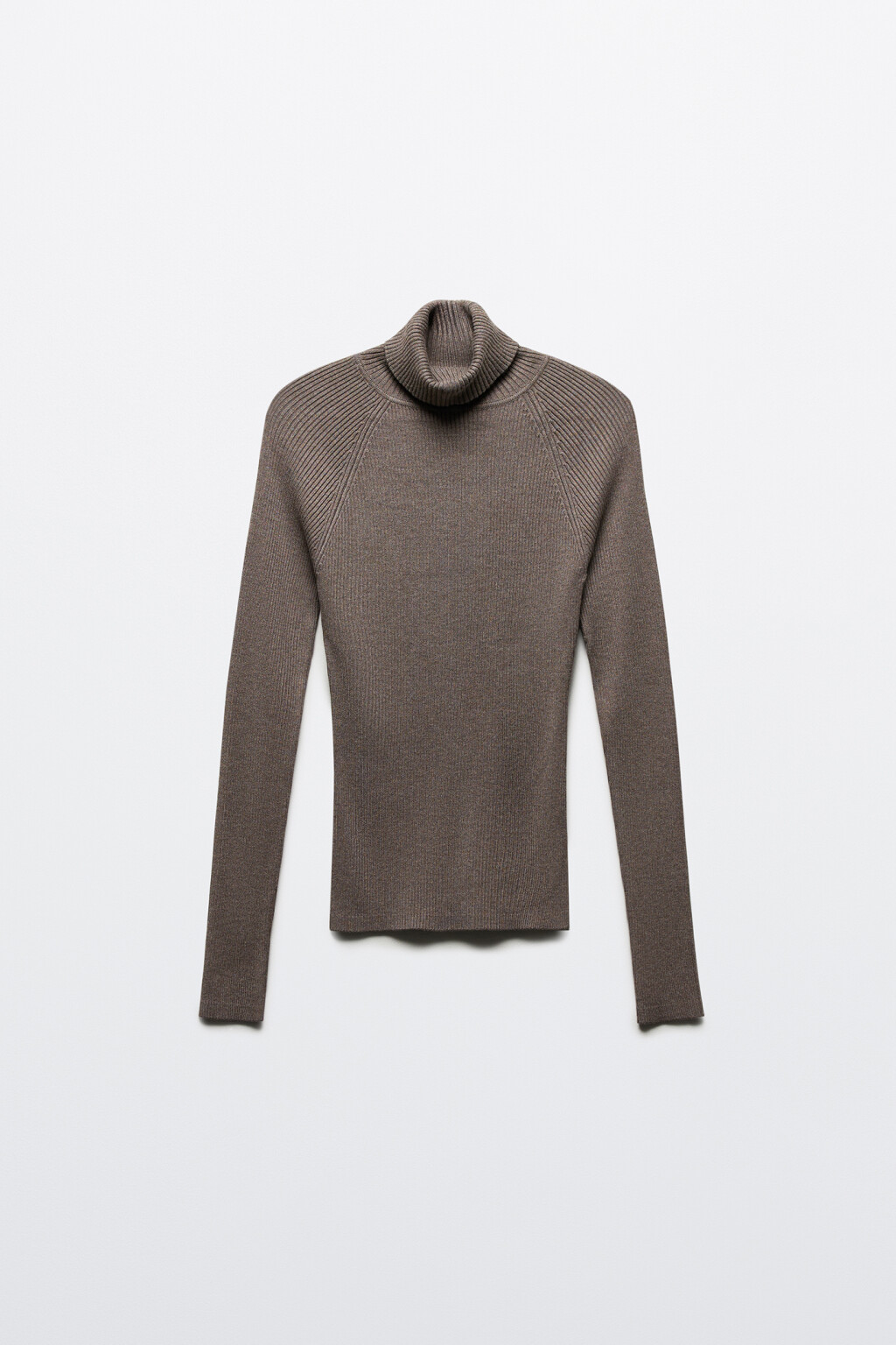 Водолазка вискозная в рубчик - цвет бежевый - 8