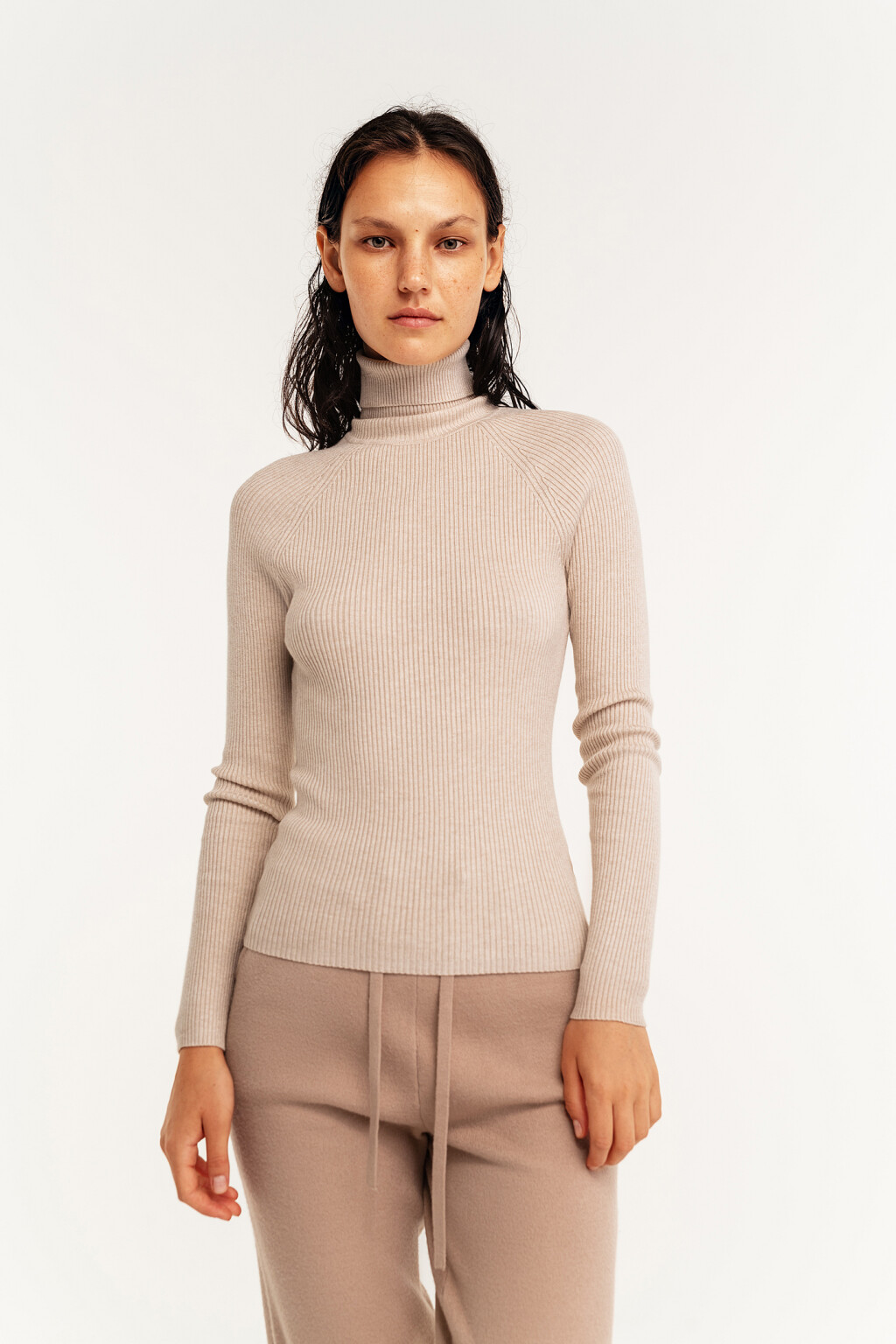 свитер женский - цвет бежевый - 3