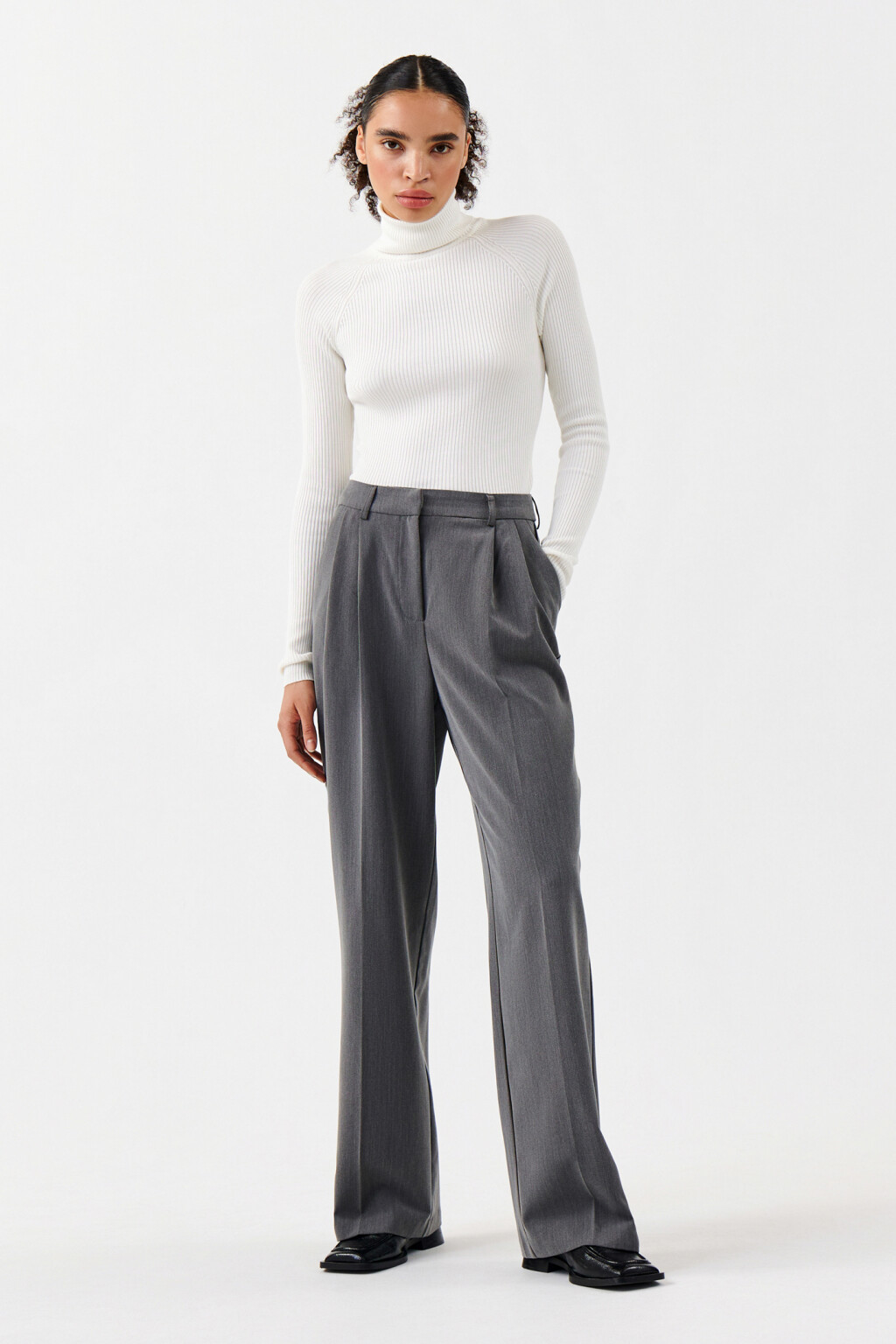 Водолазка вискозная с рукавами реглан - цвет бежевый - 4