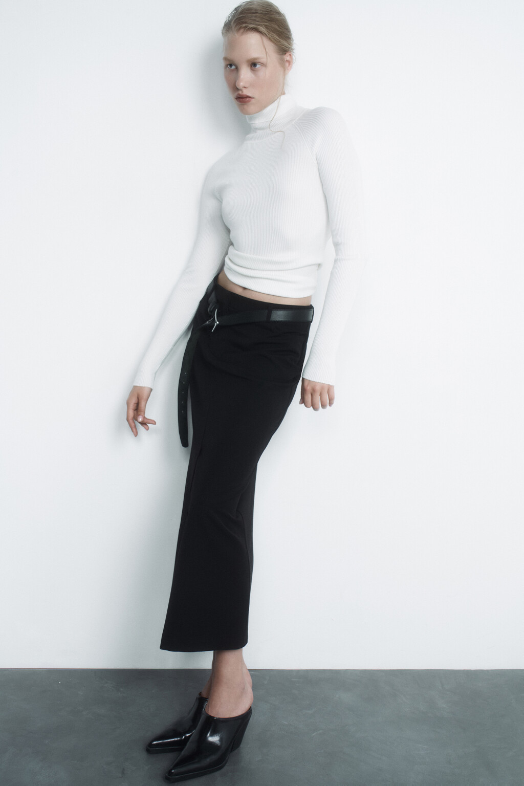 Водолазка GINA вискозная с рукавами реглан - цвет молочный - 8