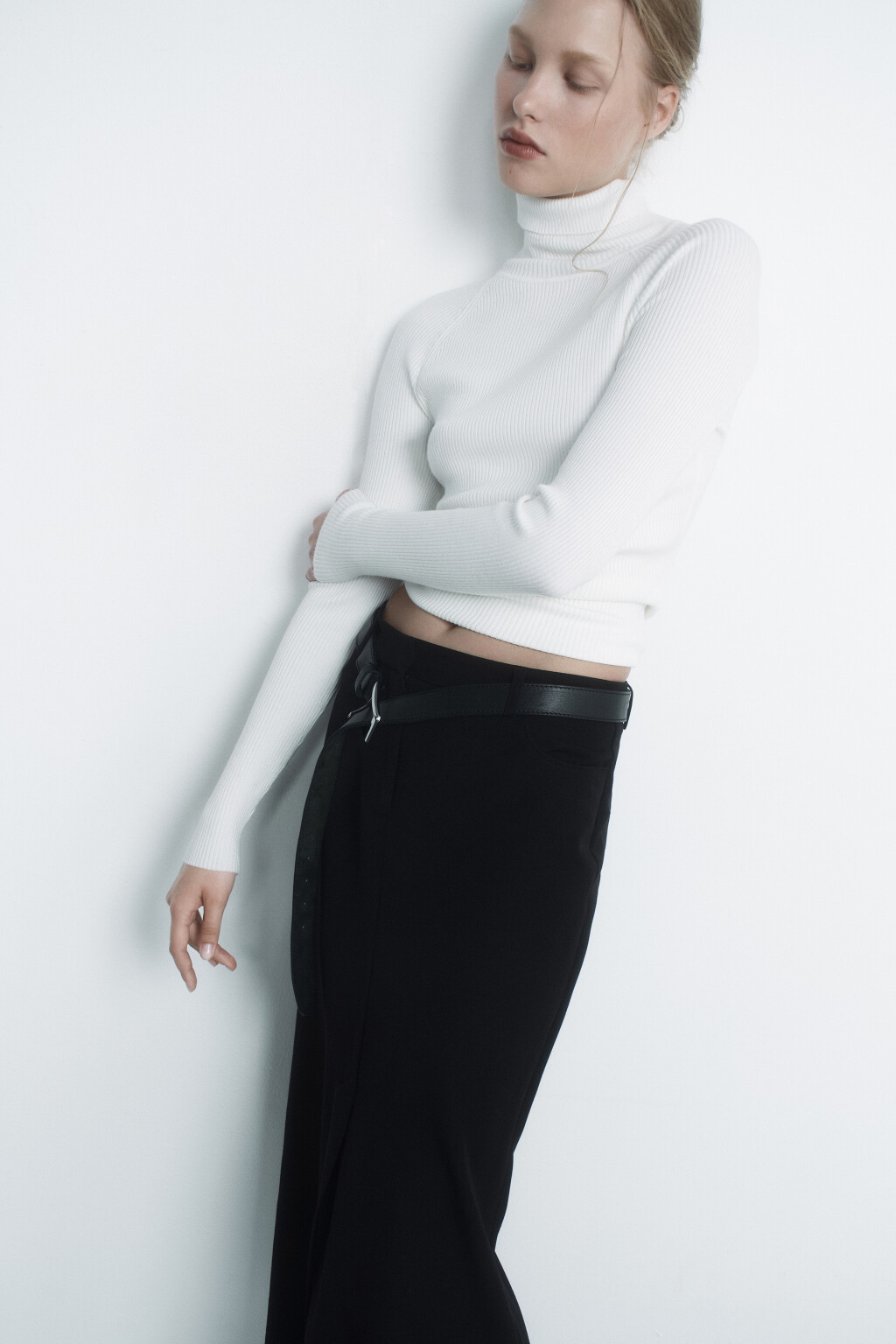 Водолазка GINA вискозная с рукавами реглан - цвет молочный - 9