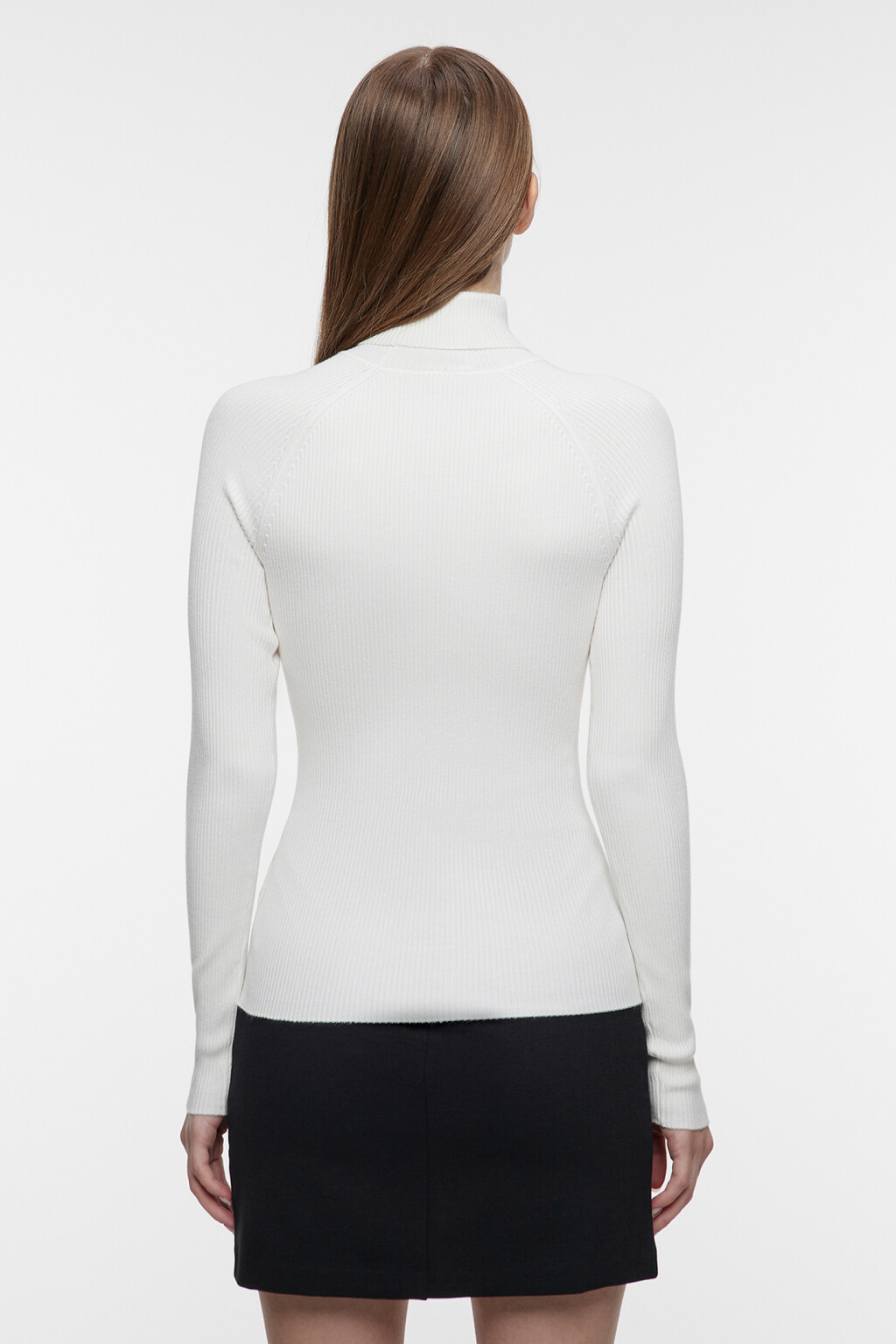 Водолазка GINA вискозная с рукавами реглан - цвет молочный - 4