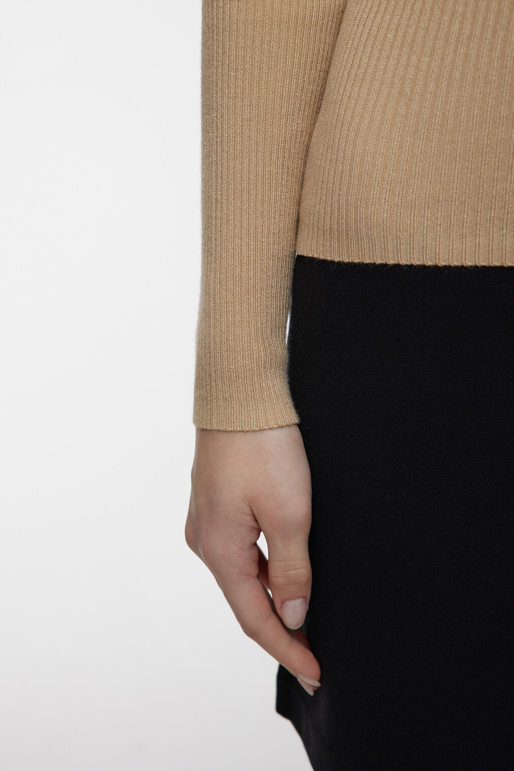 Водолазка GINA вискозная с рукавами реглан - цвет бежевый - 8