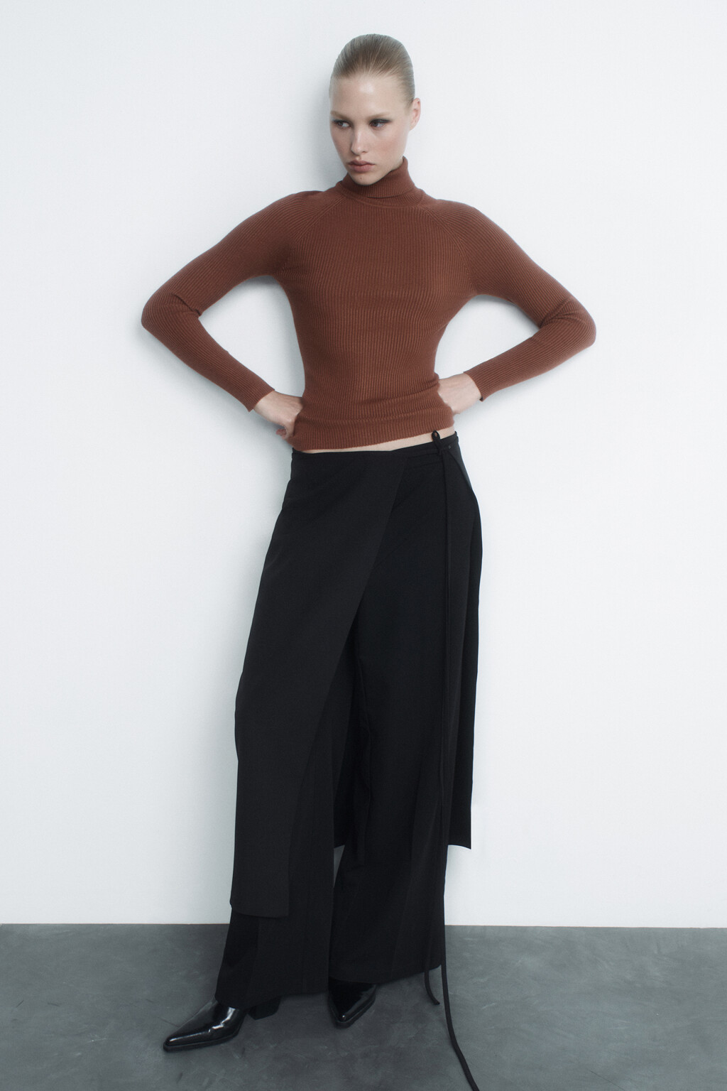 Водолазка GINA вискозная с рукавами реглан - цвет бежевый - 10