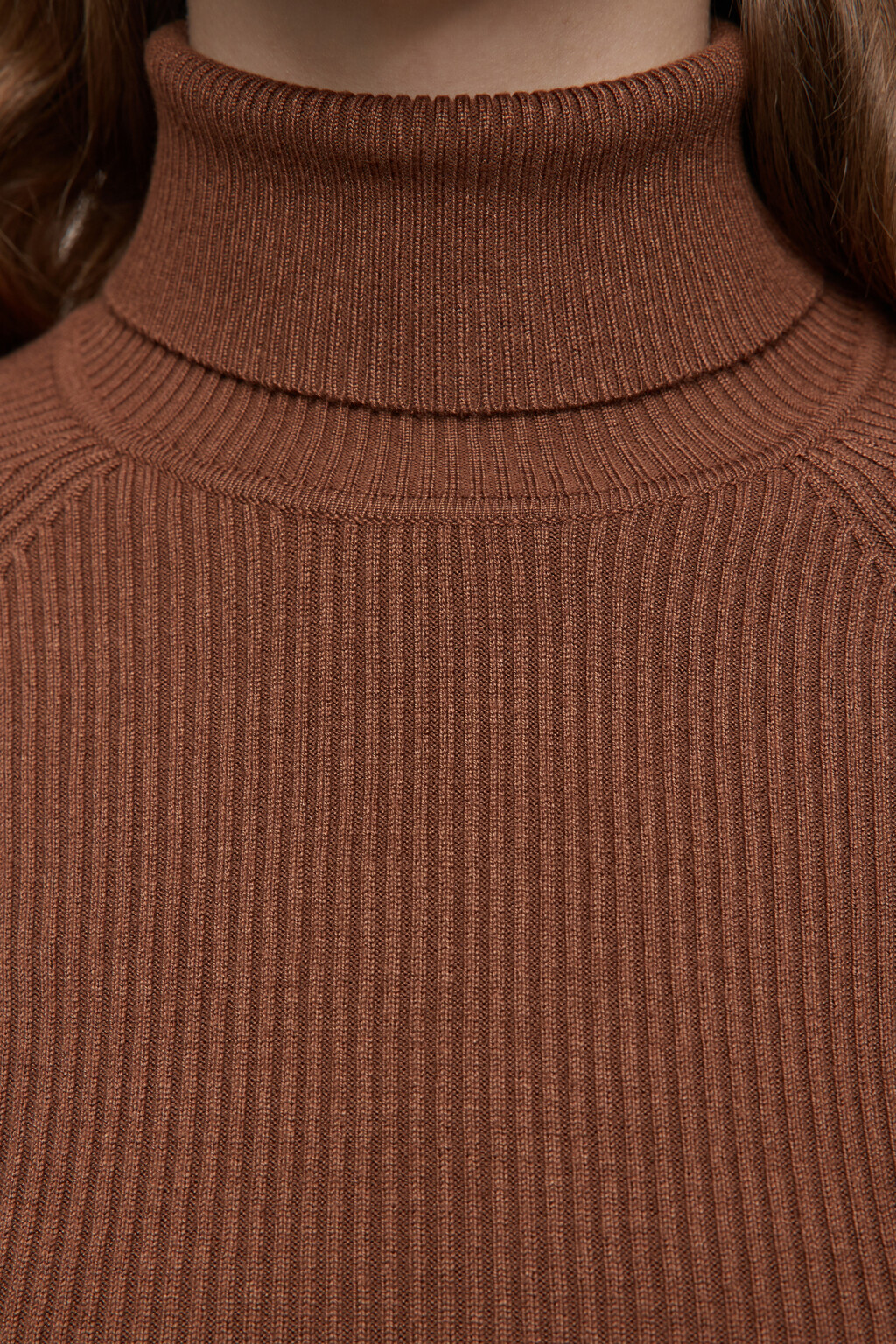 Водолазка GINA вискозная с рукавами реглан - цвет бежевый - 5