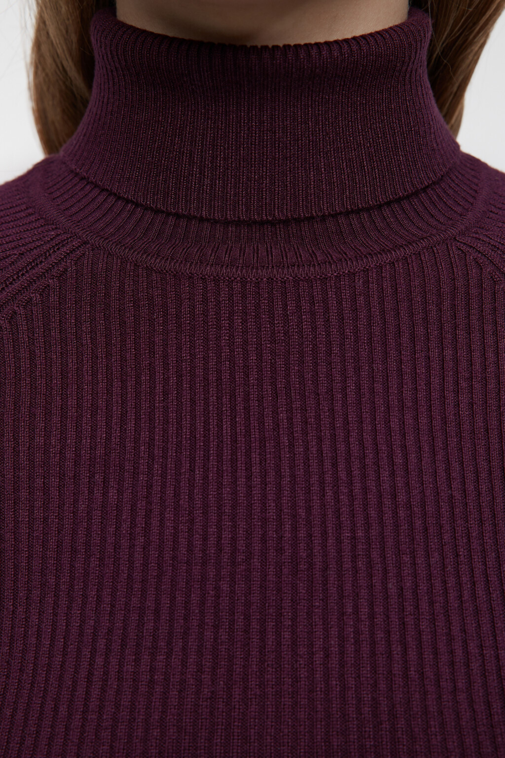 Водолазка GINA вискозная с рукавами реглан - цвет фиолетовый - 5
