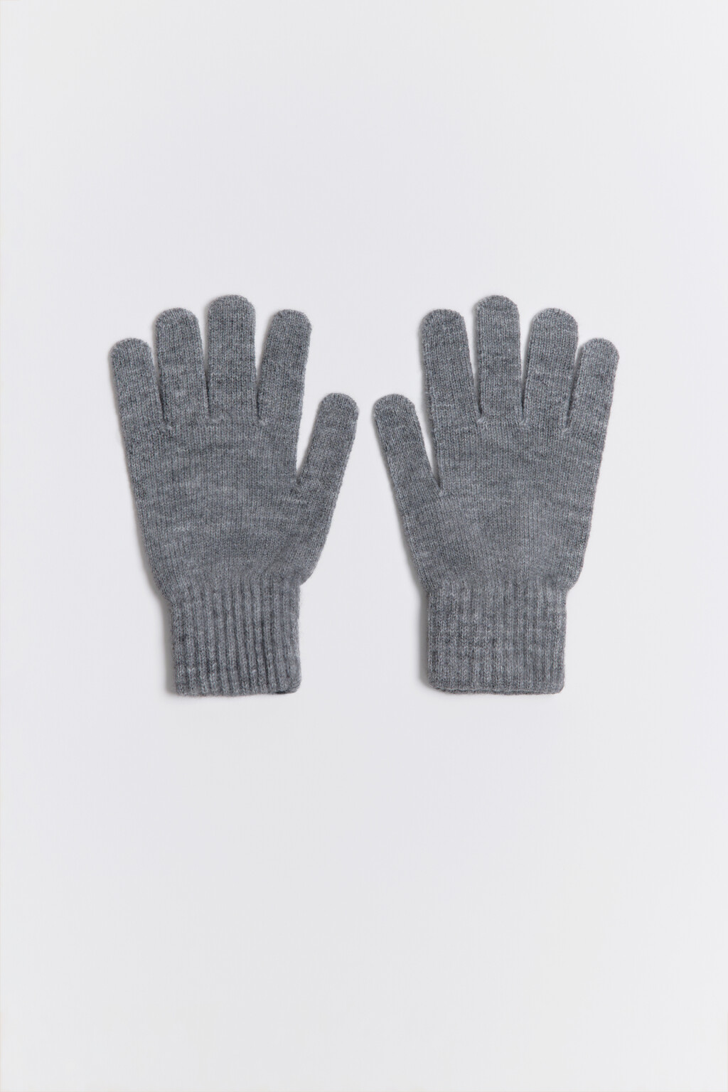 Перчатки вязаные базовые - цвет серый - 1