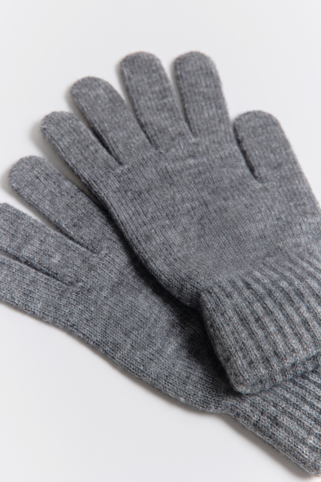 Перчатки вязаные базовые - цвет серый - 2